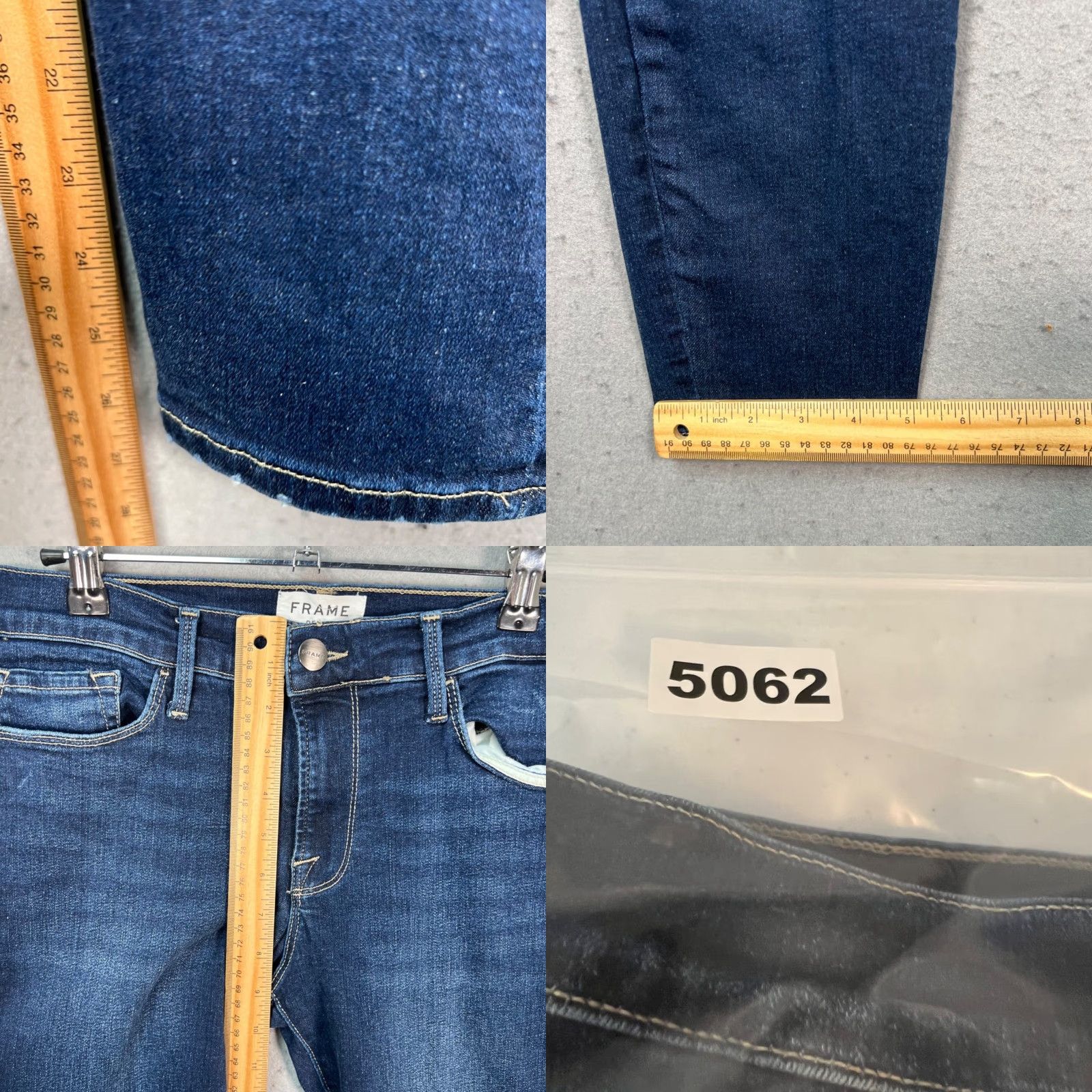 Frame FRAME Jeans – Le Skinny De Jeanne – Womens – Size 28 – Dark Wash Denim Crop Skinny Jeans Size 28" / US 6 / IT 42 - 8 Thumbnail