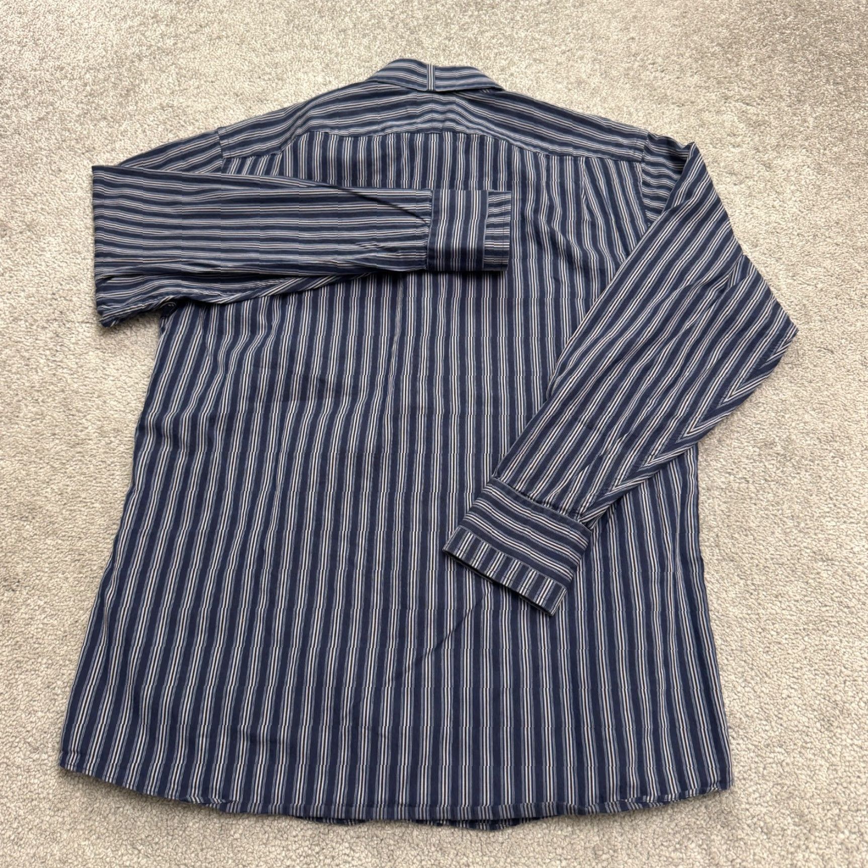 Ben Sherman Ben Sherman Dress Shirt Mens 15.5 Regular Blue Striped Button-Down Long Sleeve Business Casual Size US M / EU 48-50 / 2 - 2 Thumbnail