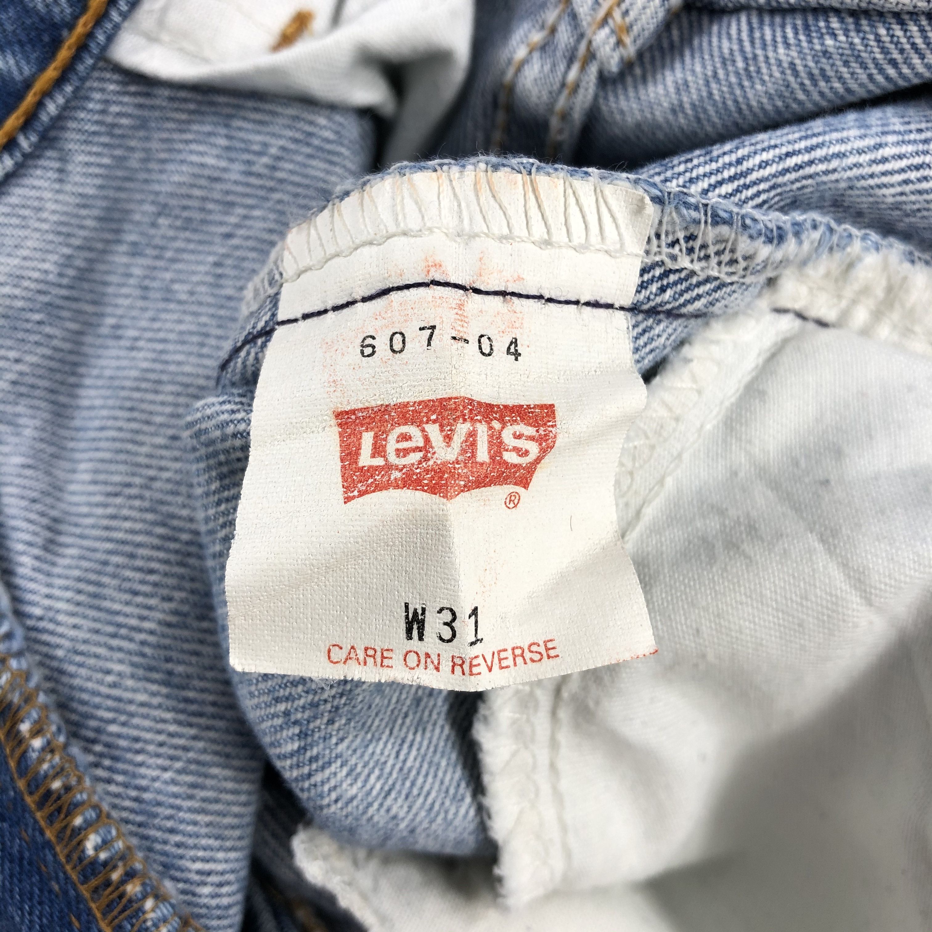 Levi's × Vintage 90s Vintage Light Wash Levis 607 Jeans-JM2294 Size US 31 - 9 Thumbnail