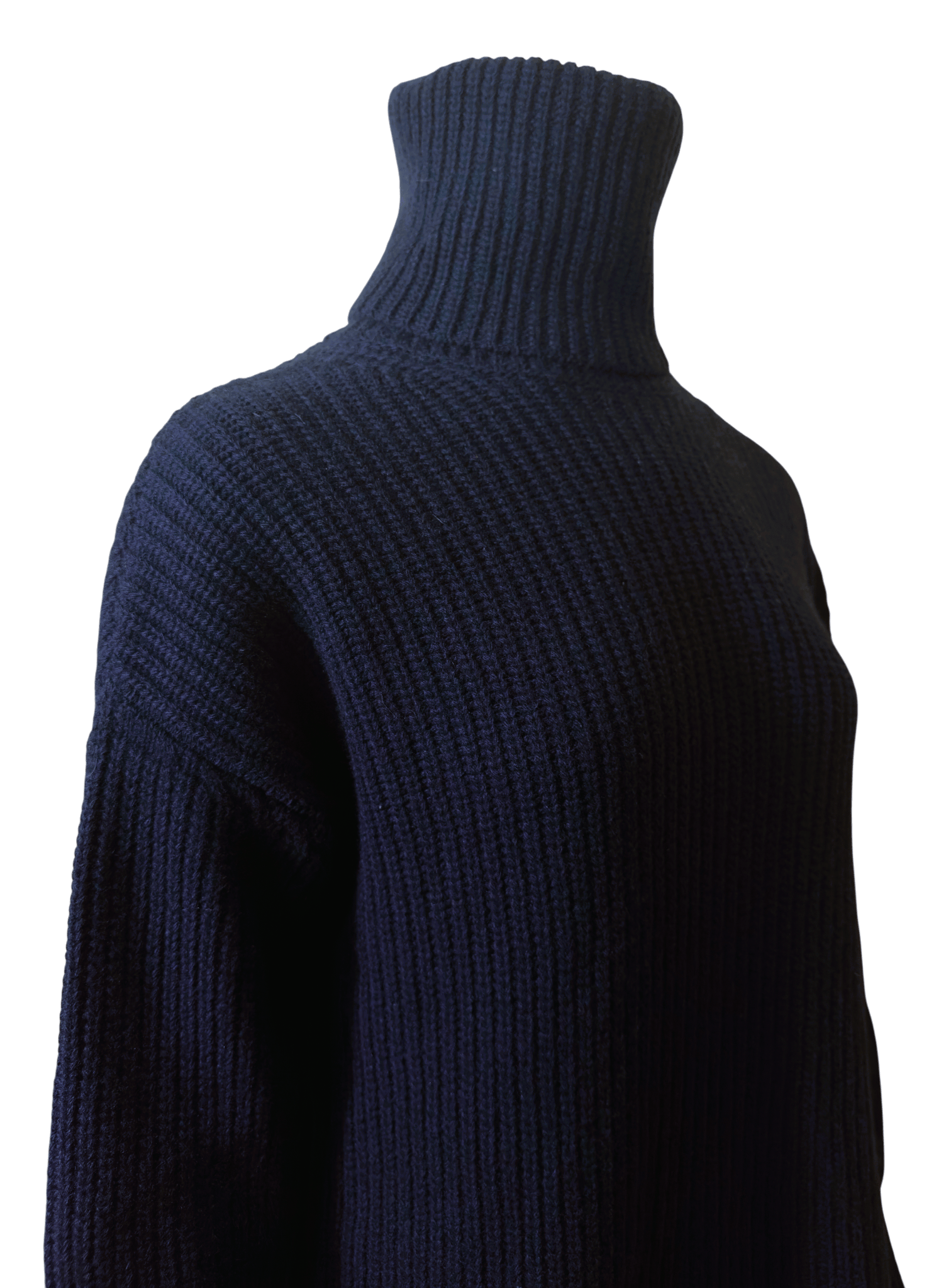 Other Iris & Ink Navy blue wool jumper high neck Size M / US 6-8 / IT 42-44 - 3 Thumbnail