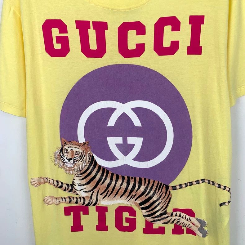 Gucci Gucci Chinese New Year series logo tiger print round neck y Size US XS / EU 42 / 0 - 4 Thumbnail