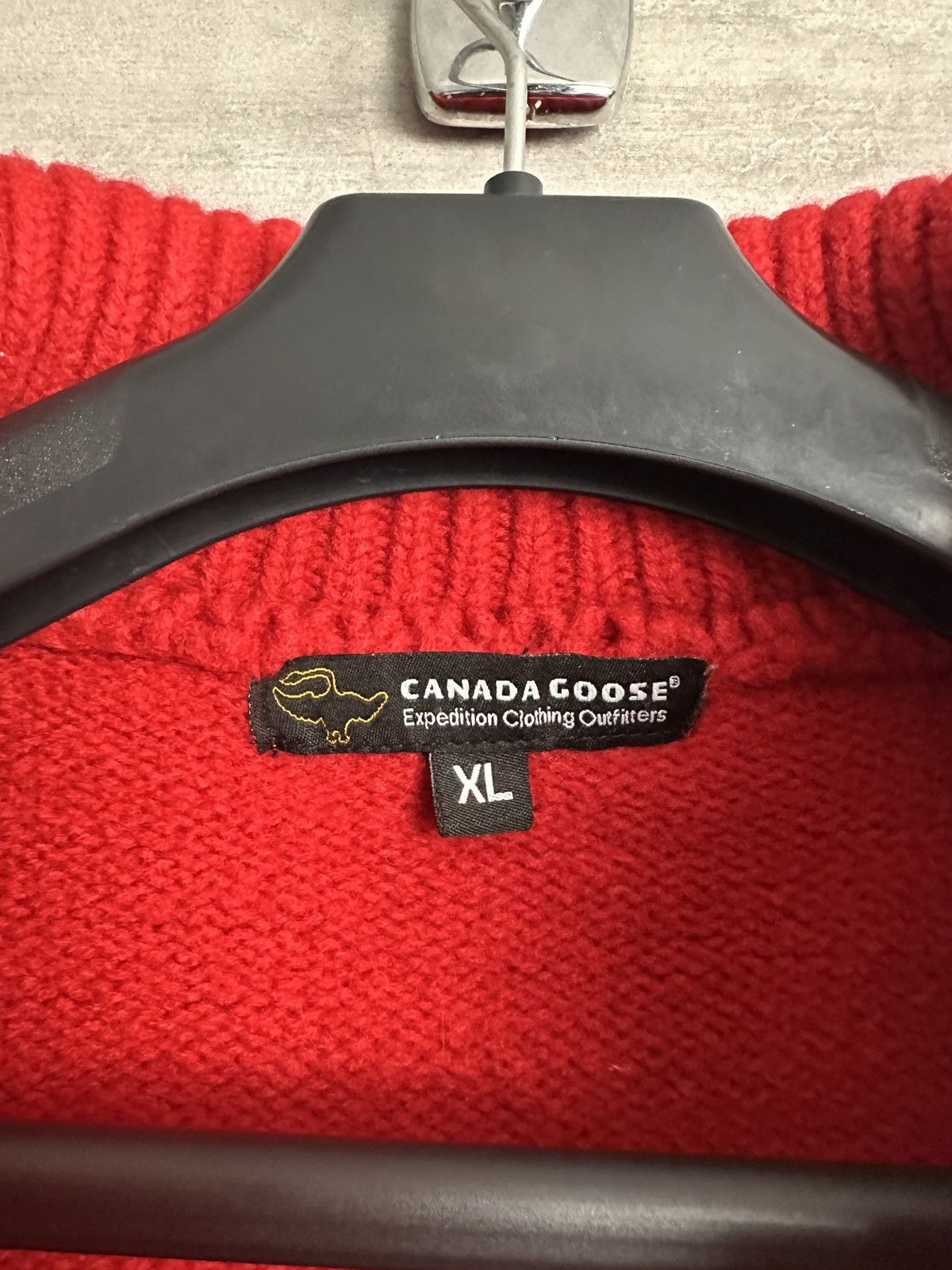 Canada Goose Canada Goose Heavy Knit 1/4Zip Sweater Size US XL / EU 56 / 4 - 5 Thumbnail