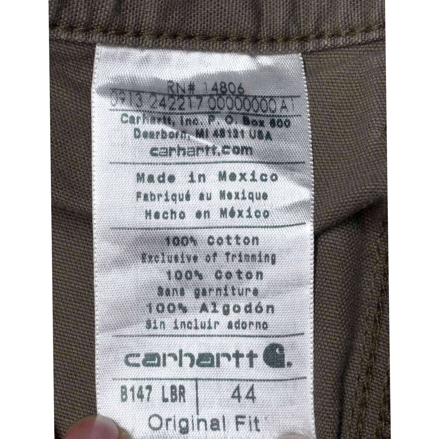 Carhartt Carhartt B147 LBR Mens Work Shorts Brown Khaki Utility Size US 44 / EU 60 - 3 Thumbnail