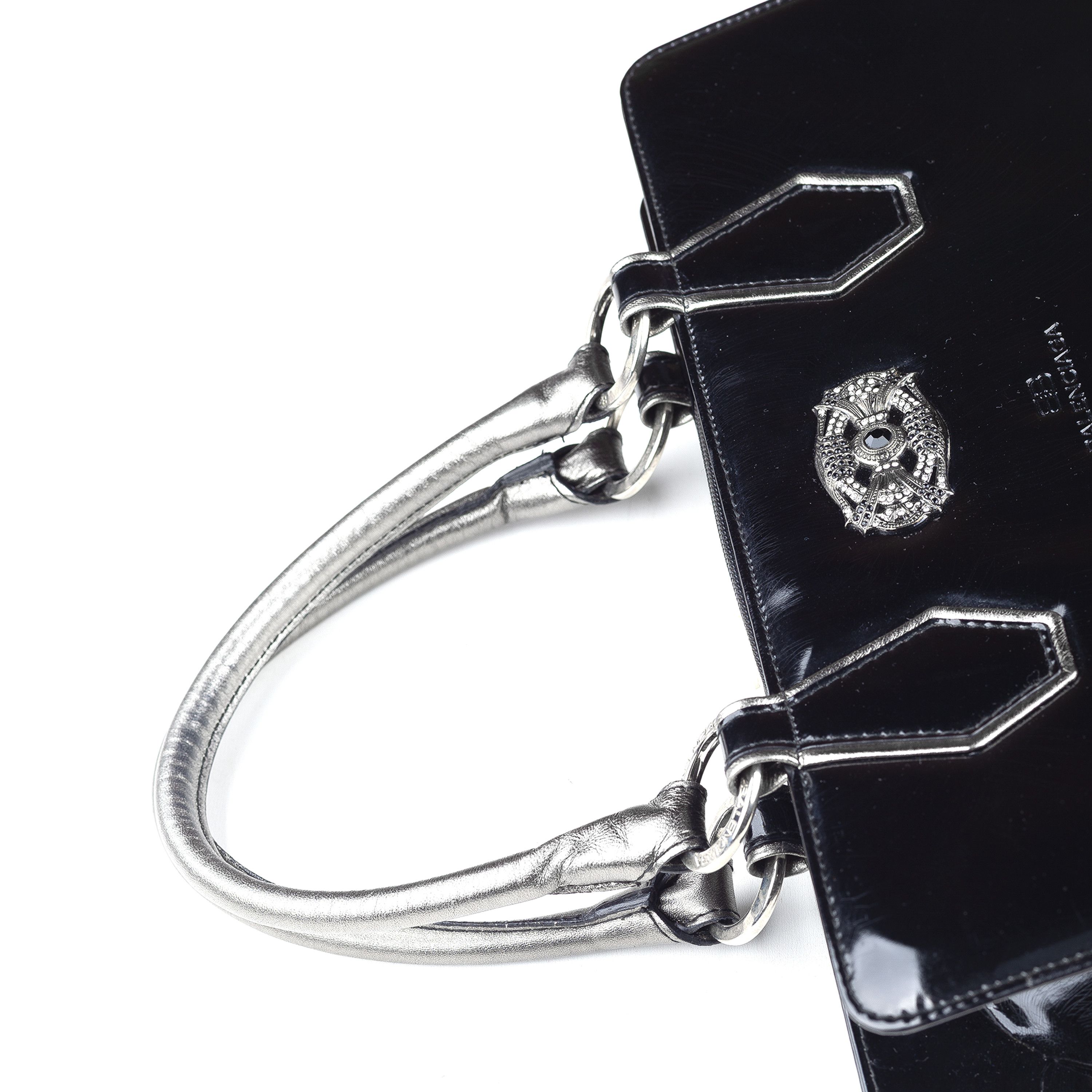 Balenciaga Balenciaga Paris Black Patent Leather Vintage Shoulder Bag Size ONE SIZE - 6 Thumbnail