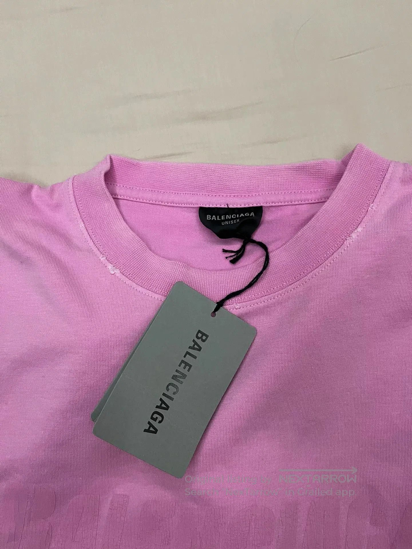 Balenciaga balenciaga pink logo short sleeve t. Size US S / EU 44-46 / 1 - 7 Thumbnail