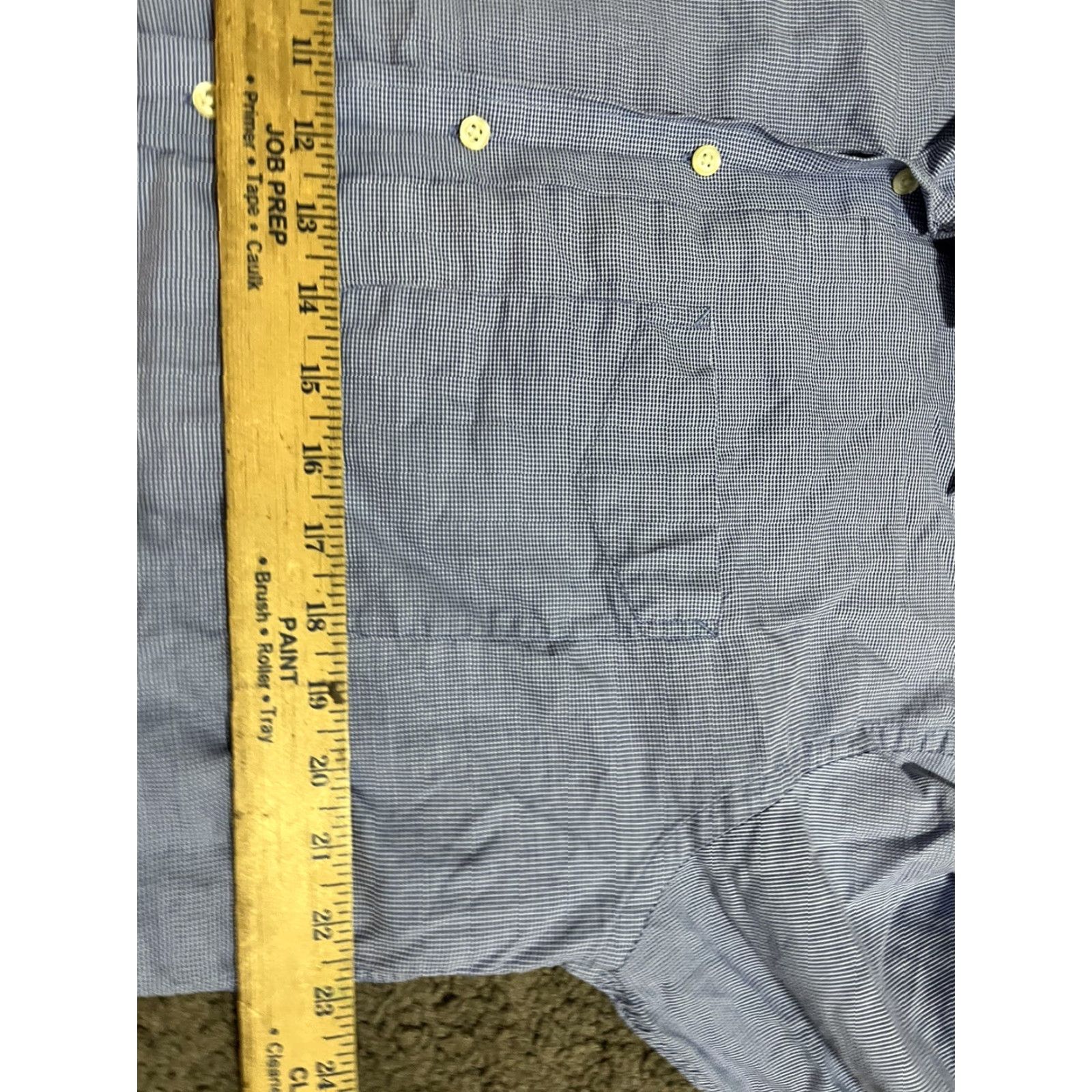 Tommy Hilfiger VINTAGE Tommy Hilfiger Shirt Mens 16 Blue Long Sleeve Button-Up TLC The Lifetime Collar Mens Size US L / EU 52-54 / 3 - 4 Thumbnail