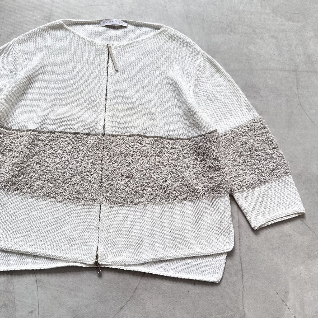 Sarah Pacini Fabiana Filippi Zip Sweater Brunello Cucinelli Vibe Size M / US 6-8 / IT 42-44 - 3 Thumbnail