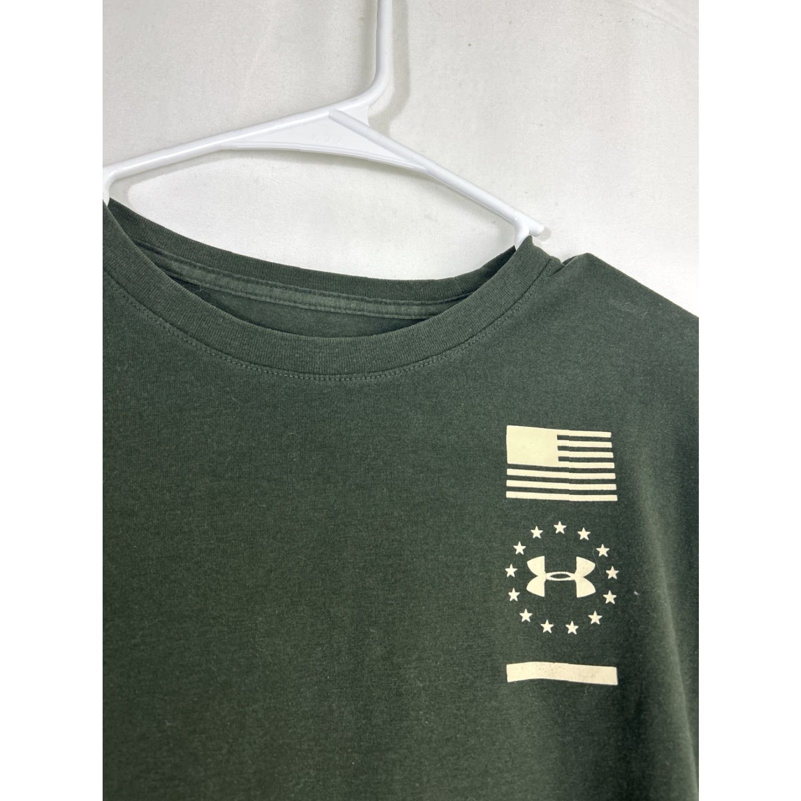 Under Armour Under Armour Mens Small Loose Heat Gear Freedom American 50 Strong Green T-Shirt Size US S / EU 44-46 / 1 - 3 Thumbnail
