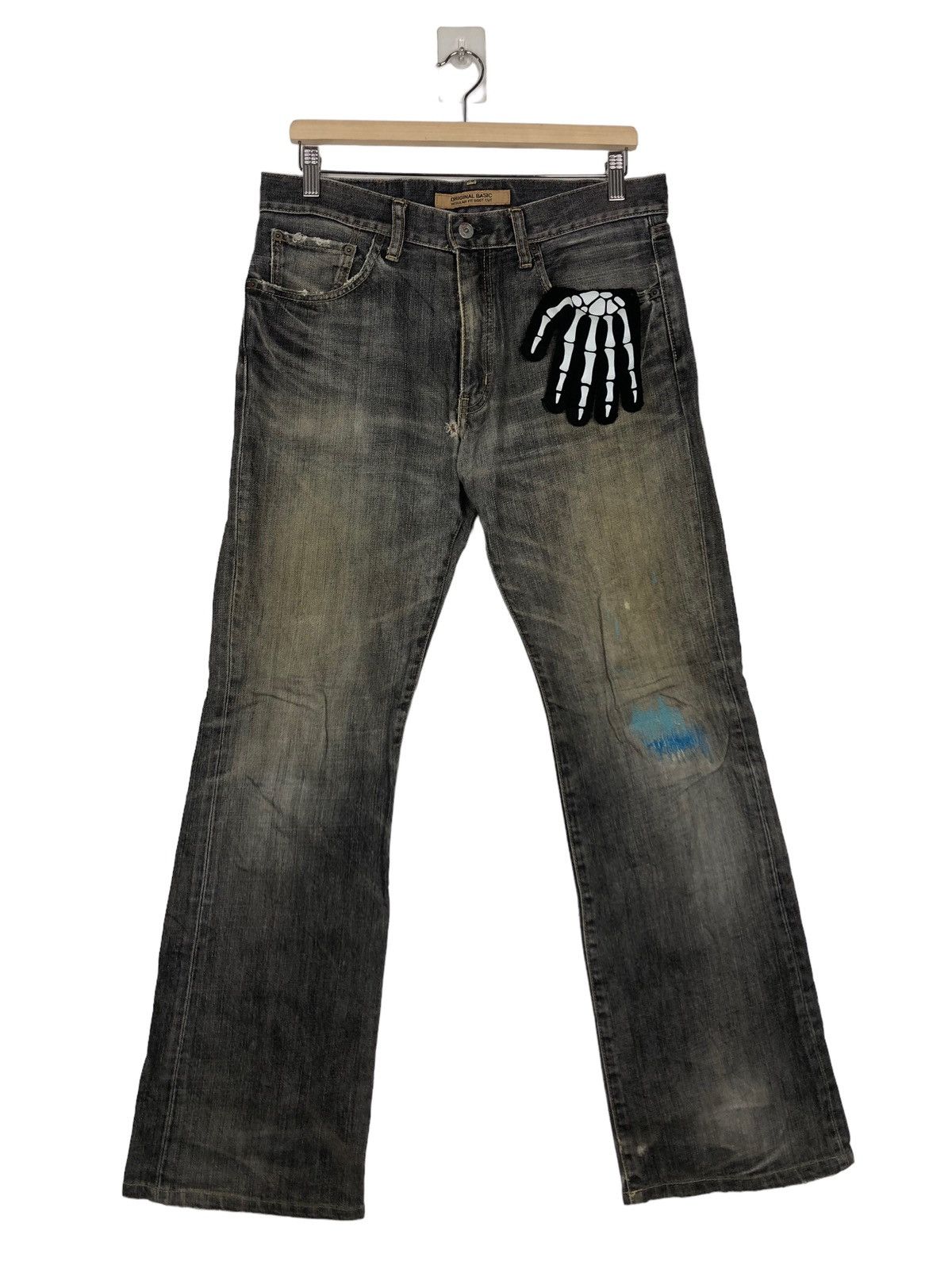 LGB RED ARROW S-WOLF レザーパッチデニム 28 If Six Was Nine × Japanese Brand × Le Grande Bleu (L.G.B.) LGB Red