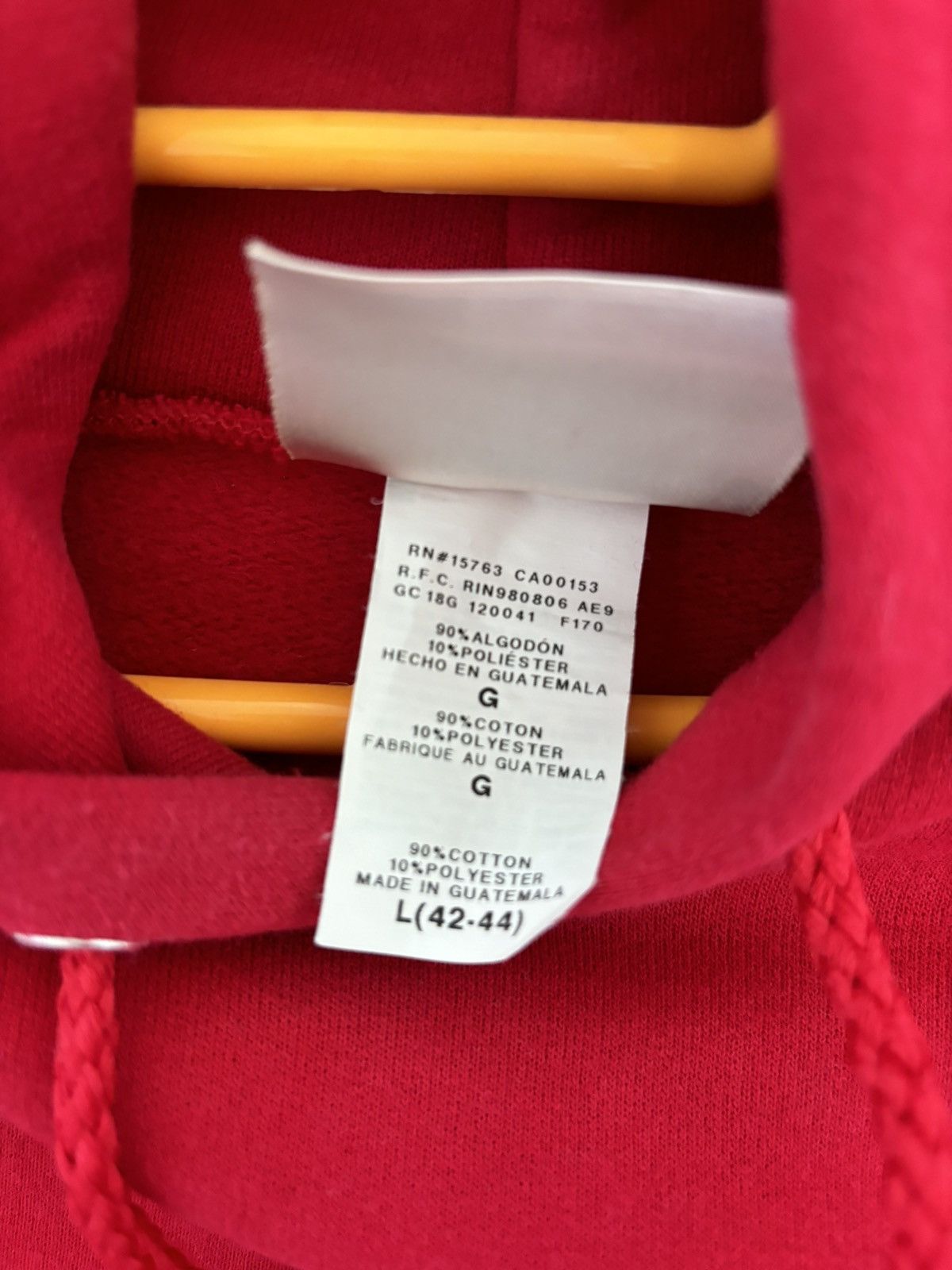 Hanes × Vintage Vintage Hanes Heavyweight Hoodie Size US XL / EU 56 / 4 - 3 Thumbnail
