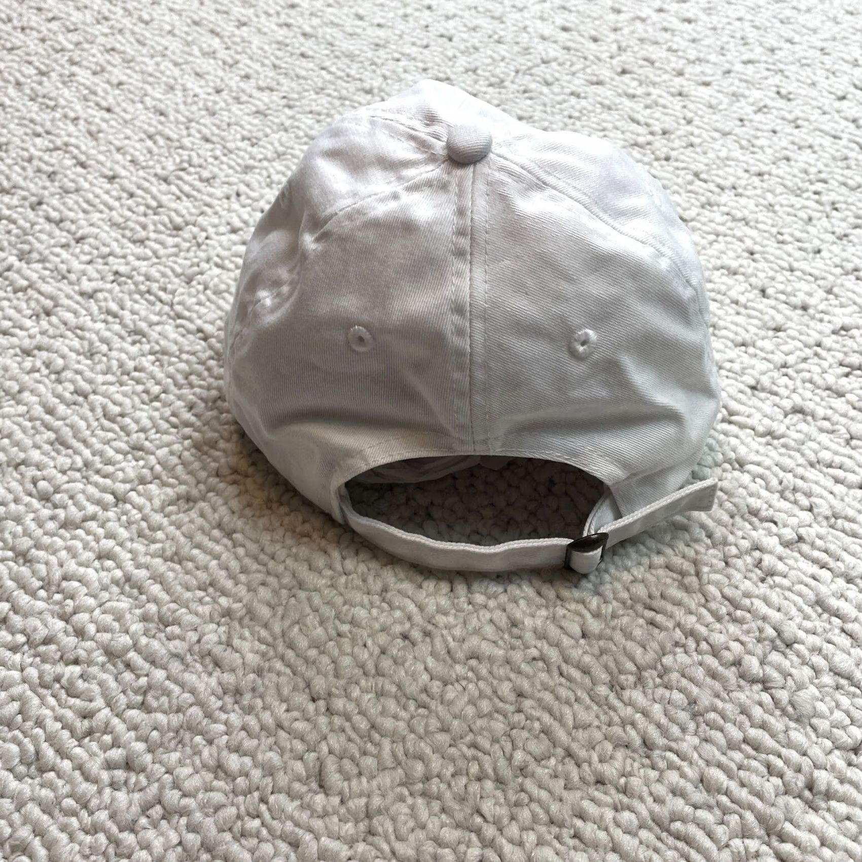 Bally Unbranded Adjustable Baseball Cap Hat White Black Logo Cotton OSFM Adult Baseball Cap Hat White Black Logo Cotton OSFM Adult Size ONE SIZE - 6 Thumbnail