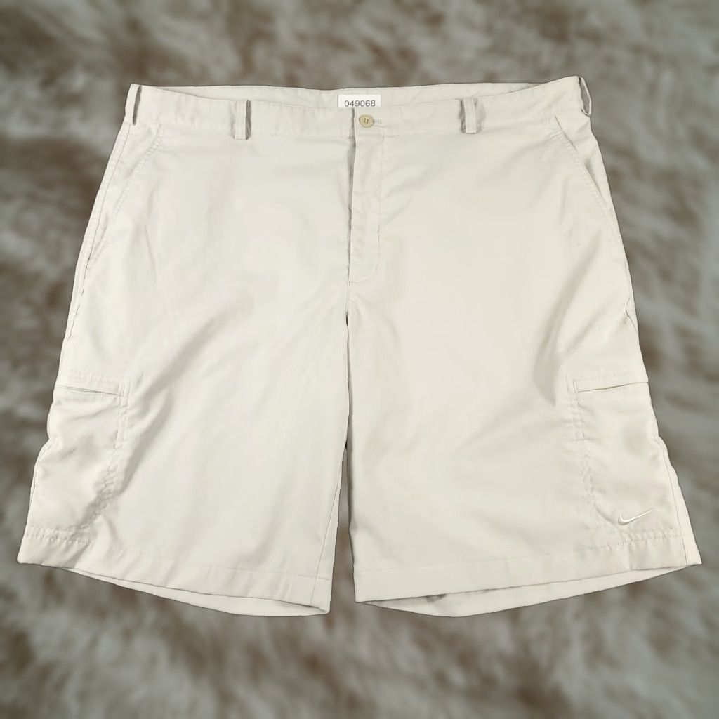 Nike Nike Shorts Mens Size 42 Beige Golf Dri Fit Casual Flat Front Chino logo pockets stretch zipper belt loops polyester front flat front chino shirt? Size US 42 / EU 58 - 1 Thumbnail
