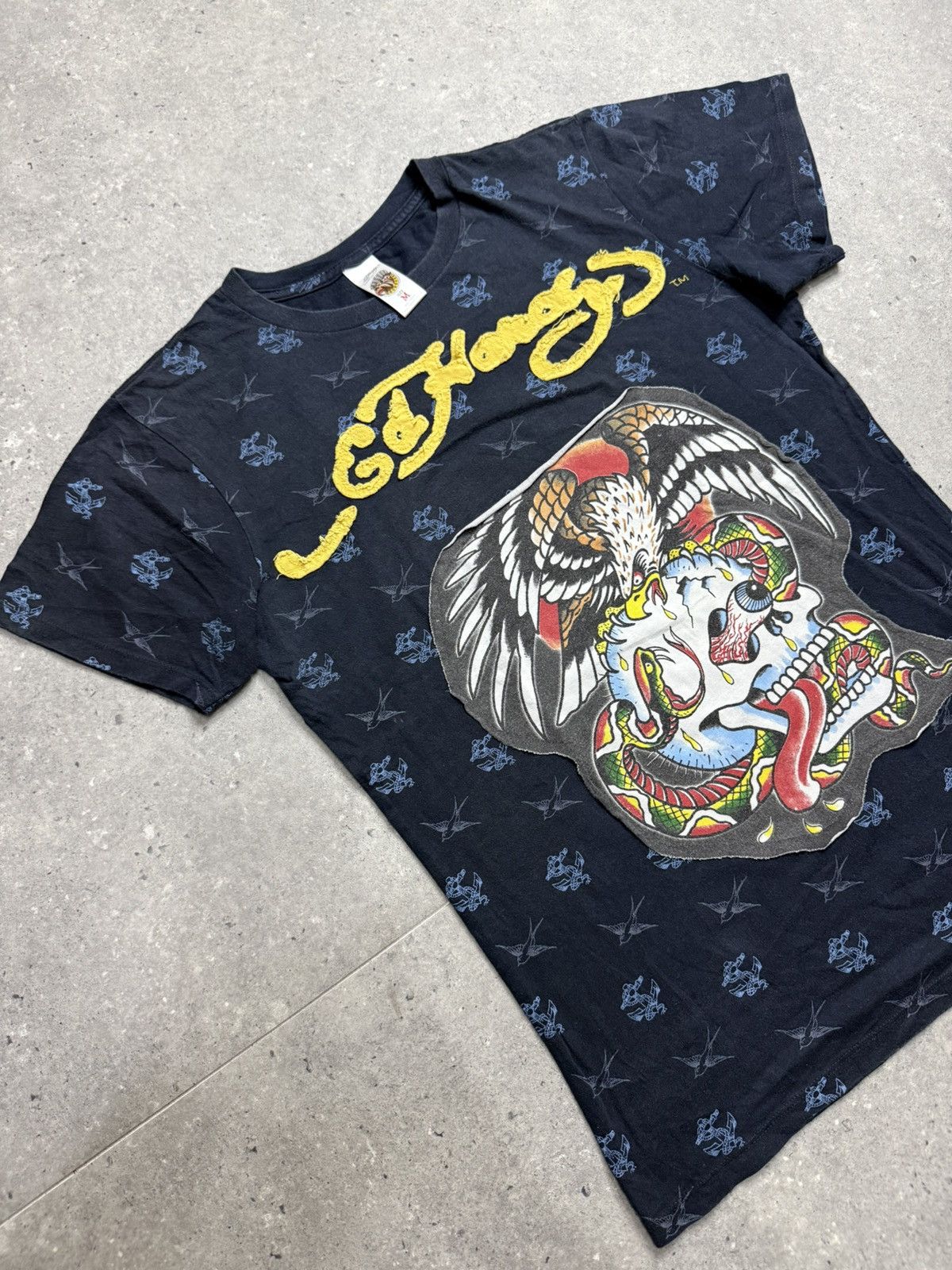 Ed Hardy Y2K Ed Hardy Skull Snake Eagle Print Tee Blue Size M Size US M / EU 48-50 / 2 - 2 Thumbnail
