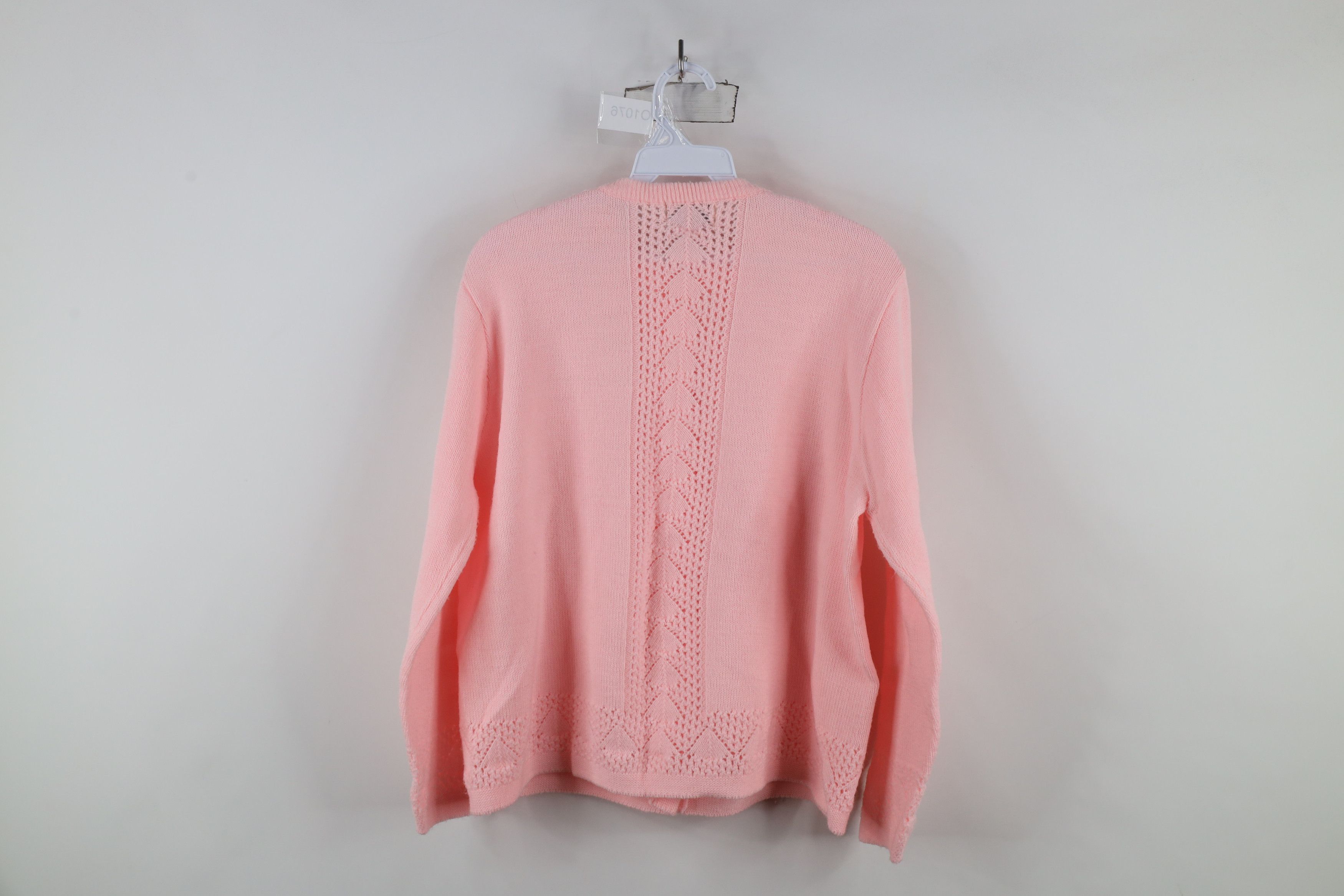 Vintage Vintage 50s 60s Rockabilly Scallop Knit Cardigan Sweater USA Size M / US 6-8 / IT 42-44 - 7 Thumbnail
