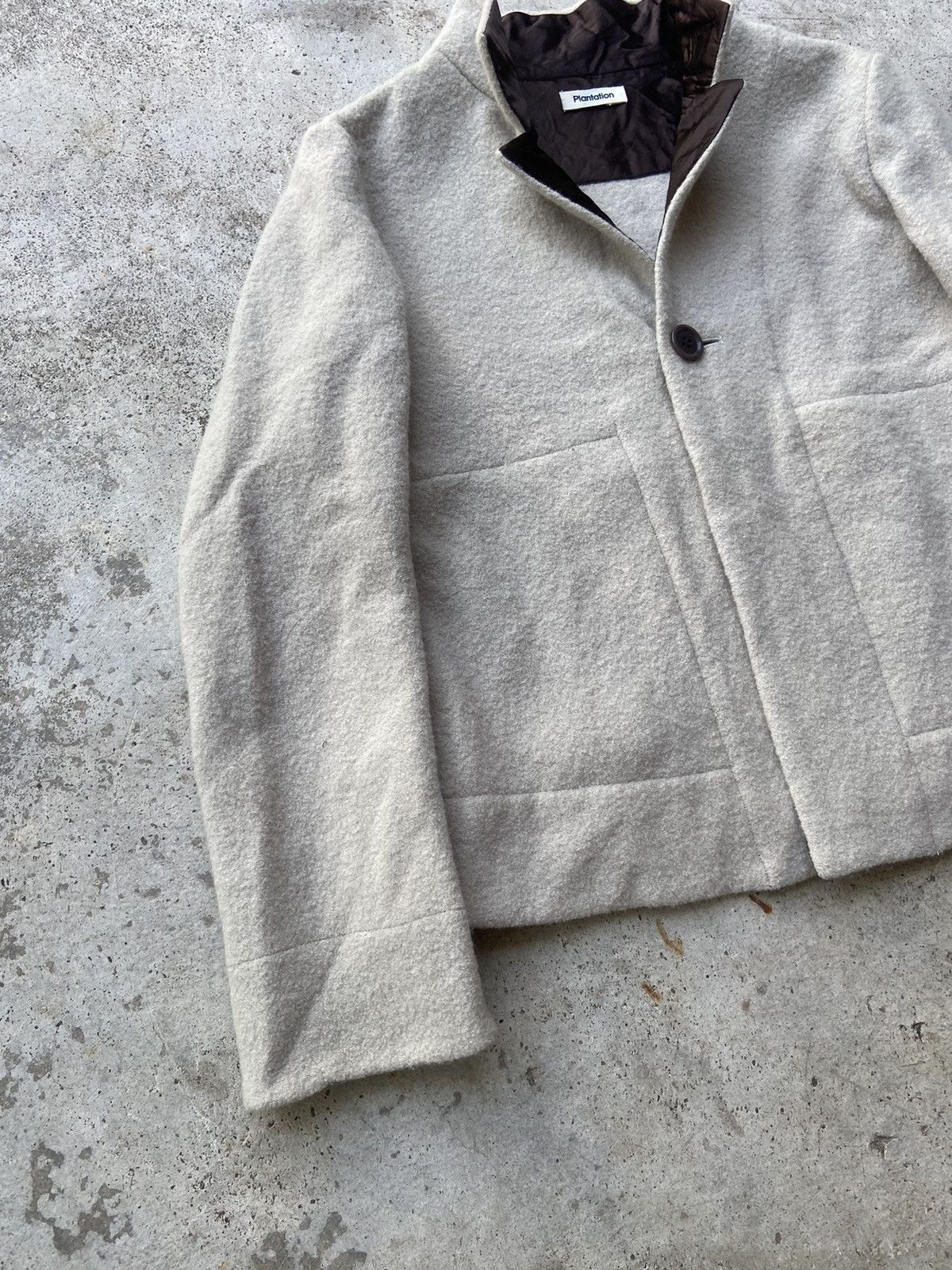Issey Miyake Vintage 1990’s Plantation Wool One Button Jacket Size US M / EU 48-50 / 2 - 3 Thumbnail