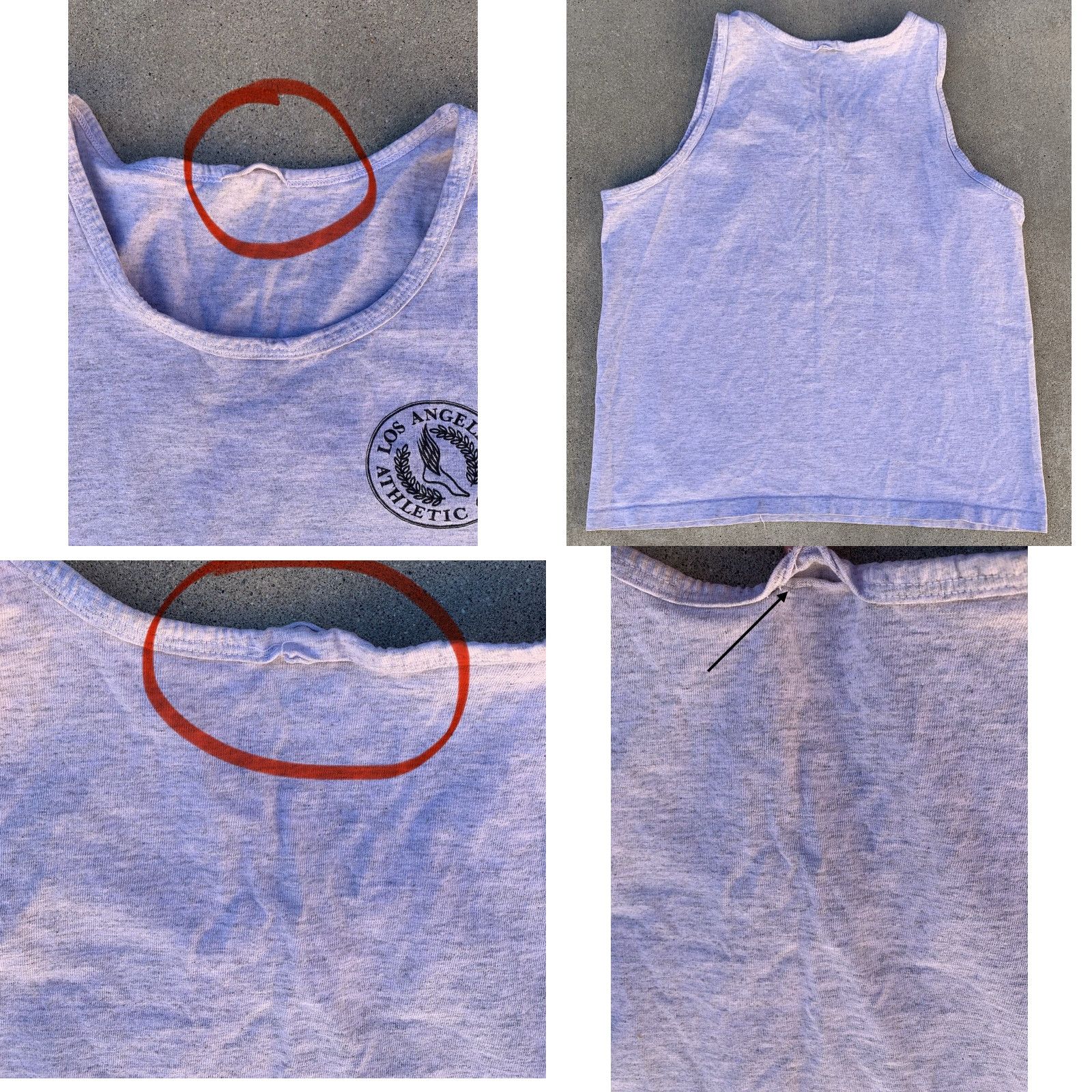 Vintage VINTAGE Los Angeles Athletic Club Tank Top Single Stitch Hem Size L Shirt Men Gray Cotton Jersey Graphic Print Logo Athletic California 90s? Size US L / EU 52-54 / 3 - 9 Thumbnail