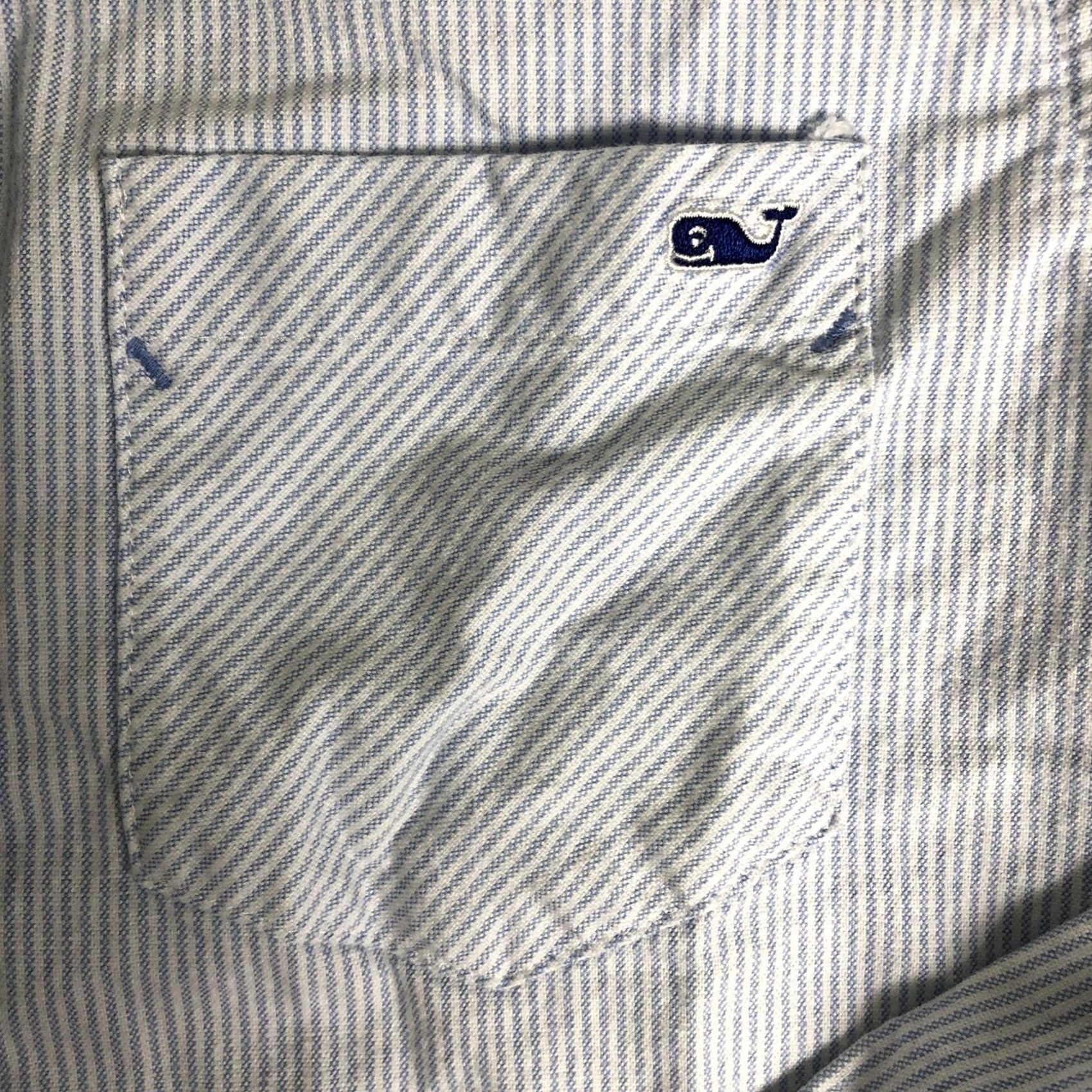 Vineyard Vines Vineyard Vines Basic Womens 0 Blue Oxford Striped Button Down Size Classic Preppy Work Casual K38 Size XS / US 0-2 / IT 36-38 - 3 Thumbnail