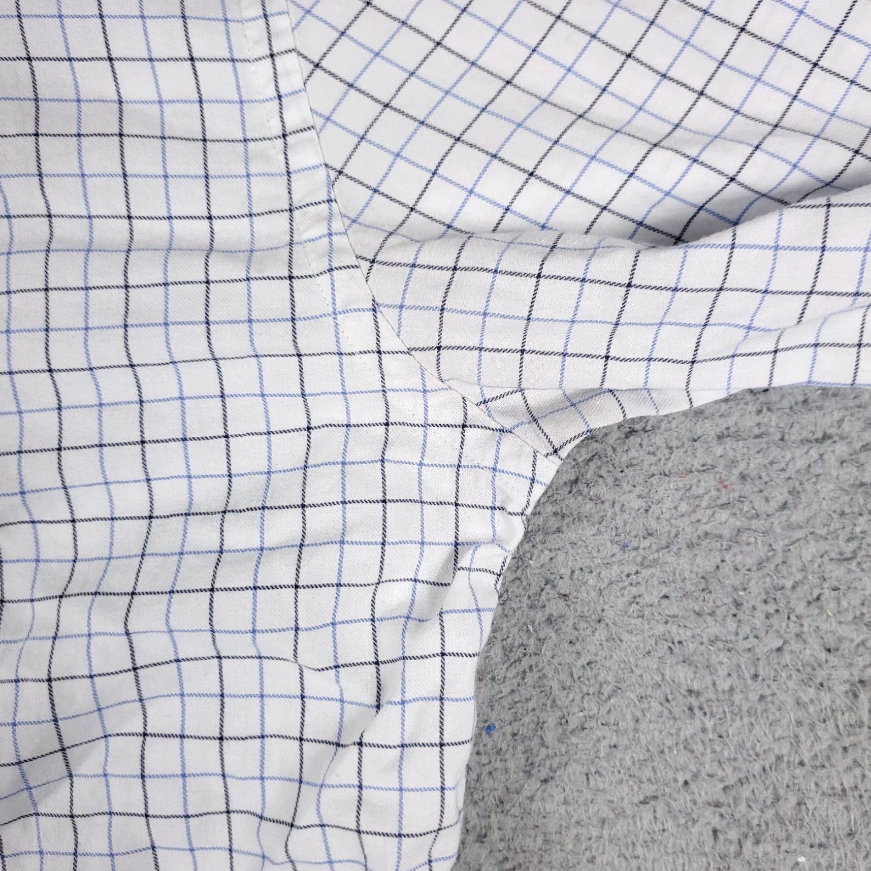 Tommy Hilfiger Tommy Hilfiger Shirt Mens 15.5 White Blue Check Dress Button Up Short Sleeve Size 40R - 4 Thumbnail