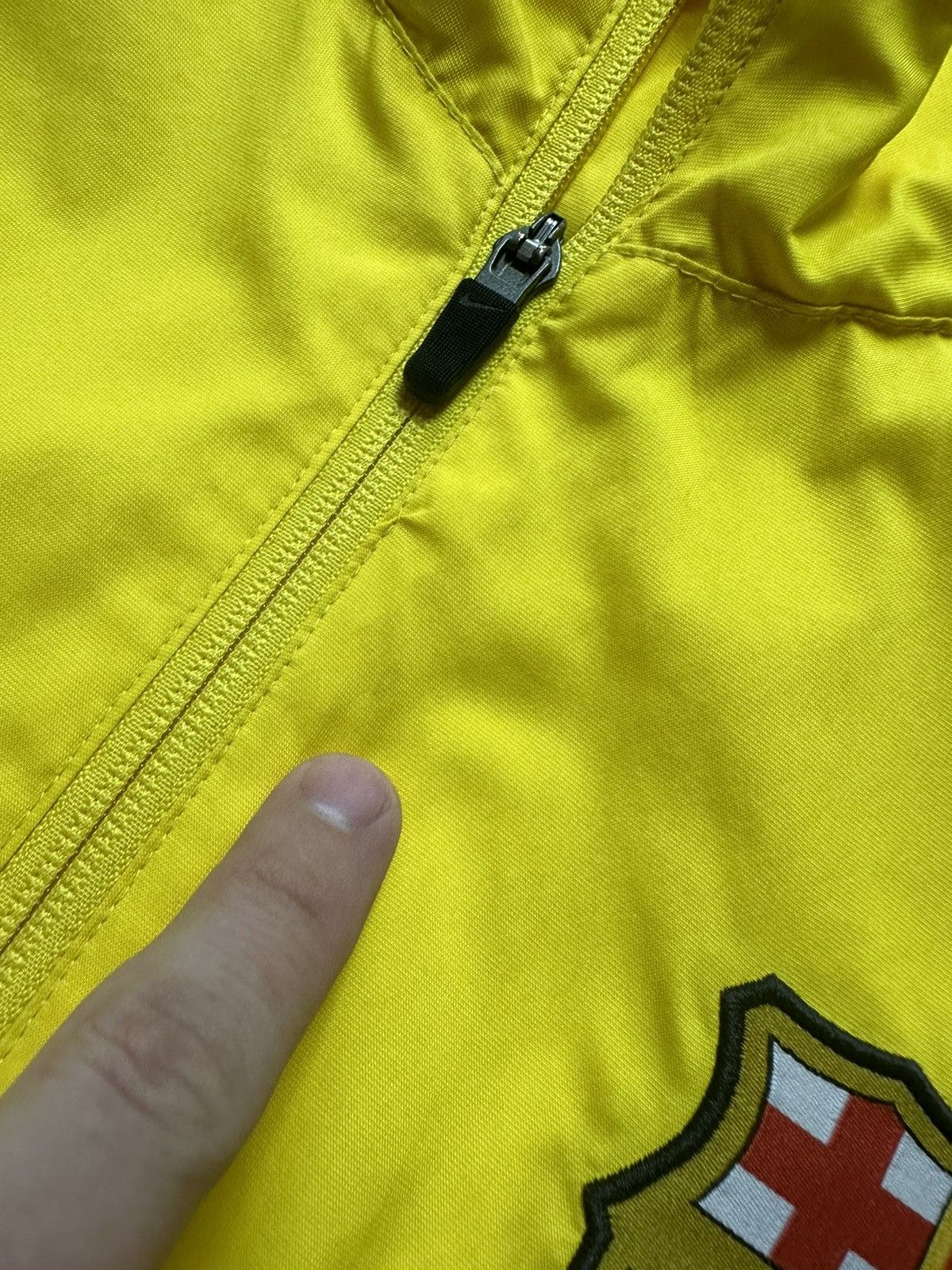 Nike × Vintage Vintage Nike Barcelona soccer track jacket size M yellow Size US M / EU 48-50 / 2 - 4 Thumbnail