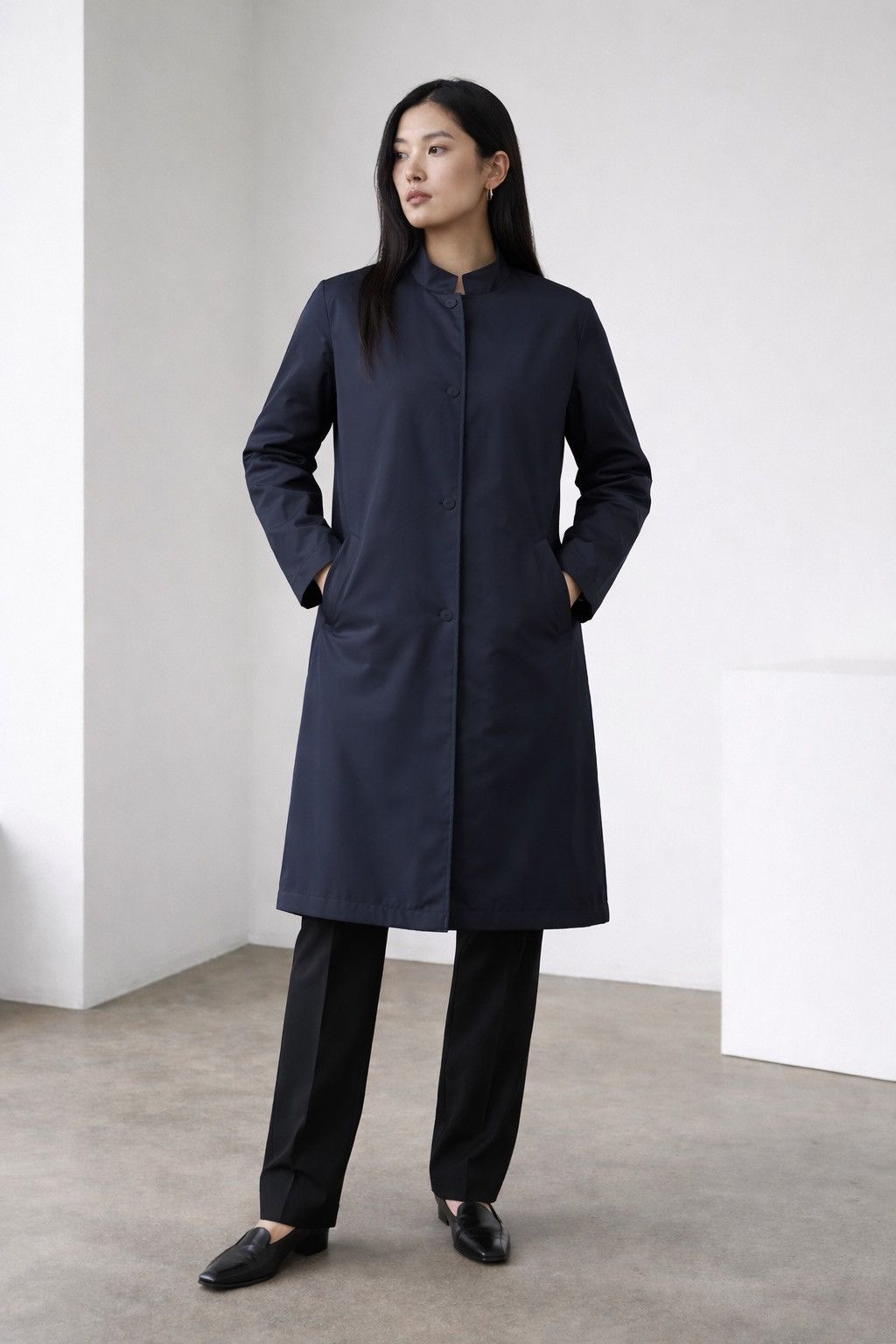 Helmut Lang Helmut Lang Archive Nylon Band Collar Mac Coat Size S / US 4 / IT 40 - 1 Thumbnail