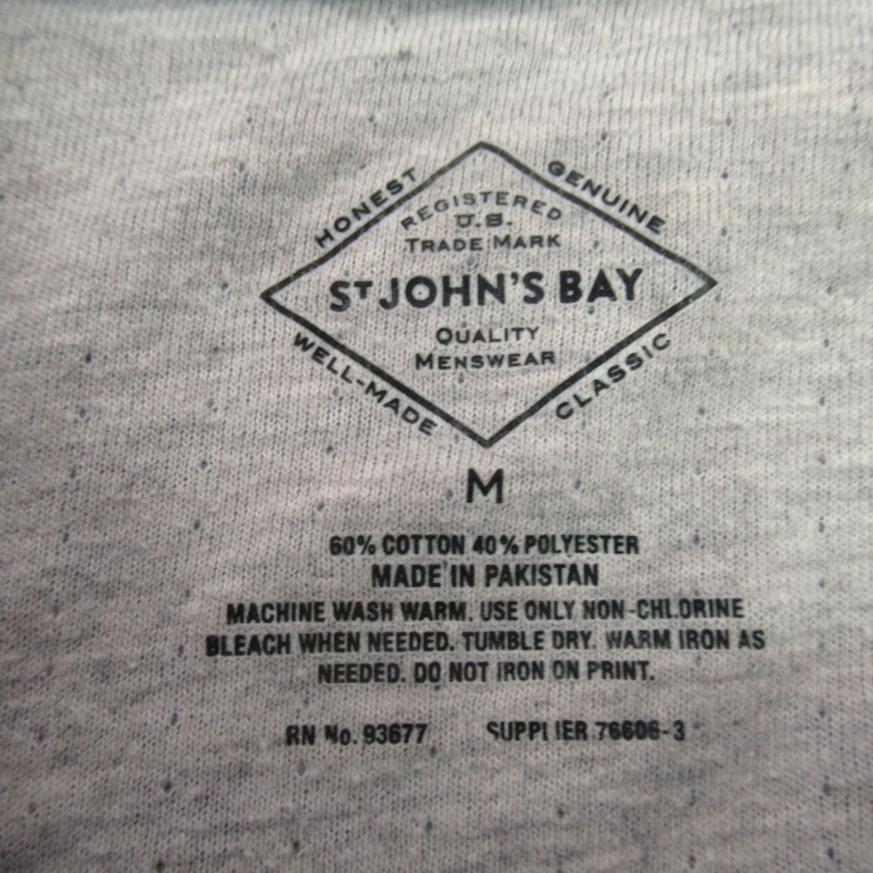 Vintage St Johns Bay Sweatshirt Mens Medium Crew Neck Pullover Henley Long Sleeve Size US M / EU 48-50 / 2 - 4 Thumbnail