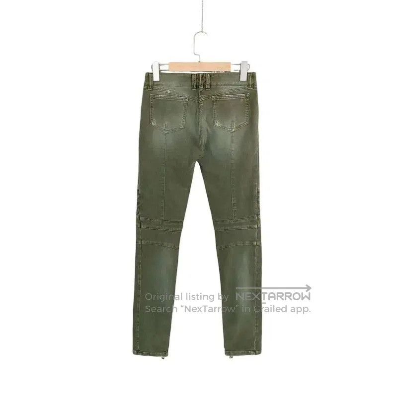 Balmain Balmain Khaki Green Cotton Casual Pants . Size 28" / US 6 / IT 42 - 2 Thumbnail