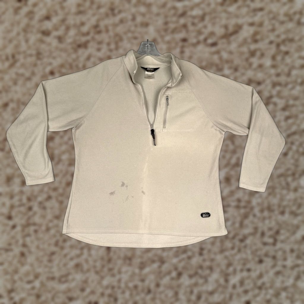 Vintage VINTAGE REI Fleece Pullover Womens L Beige 1/4 Zip Mock Neck 90s Hiking Poly Size L / US 10 / IT 46 - 1 Thumbnail