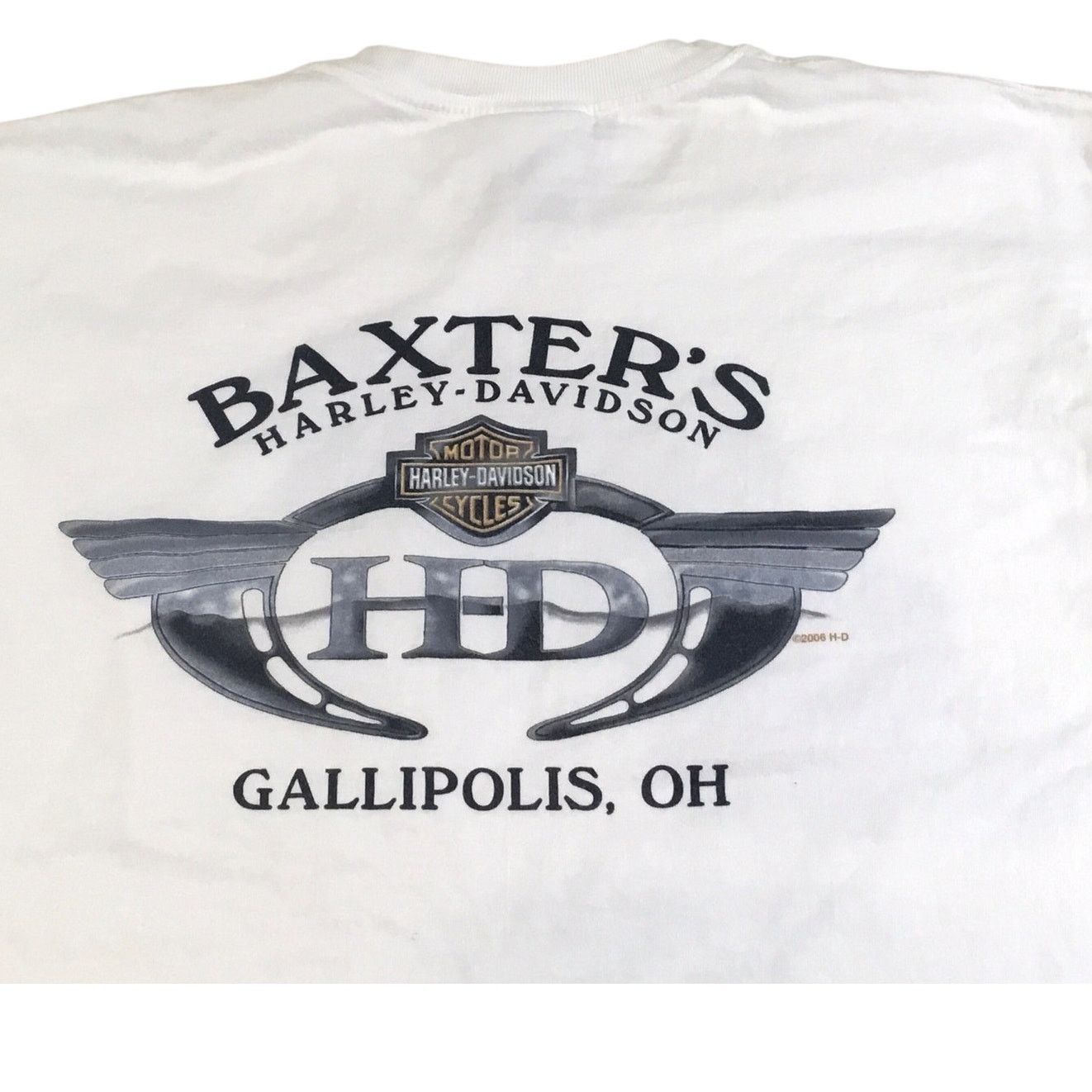 Harley Davidson Harley Davidson Pocket T-Shirt Baxter's Gallipolis OH Vtg L Size US L / EU 52-54 / 3 - 4 Thumbnail