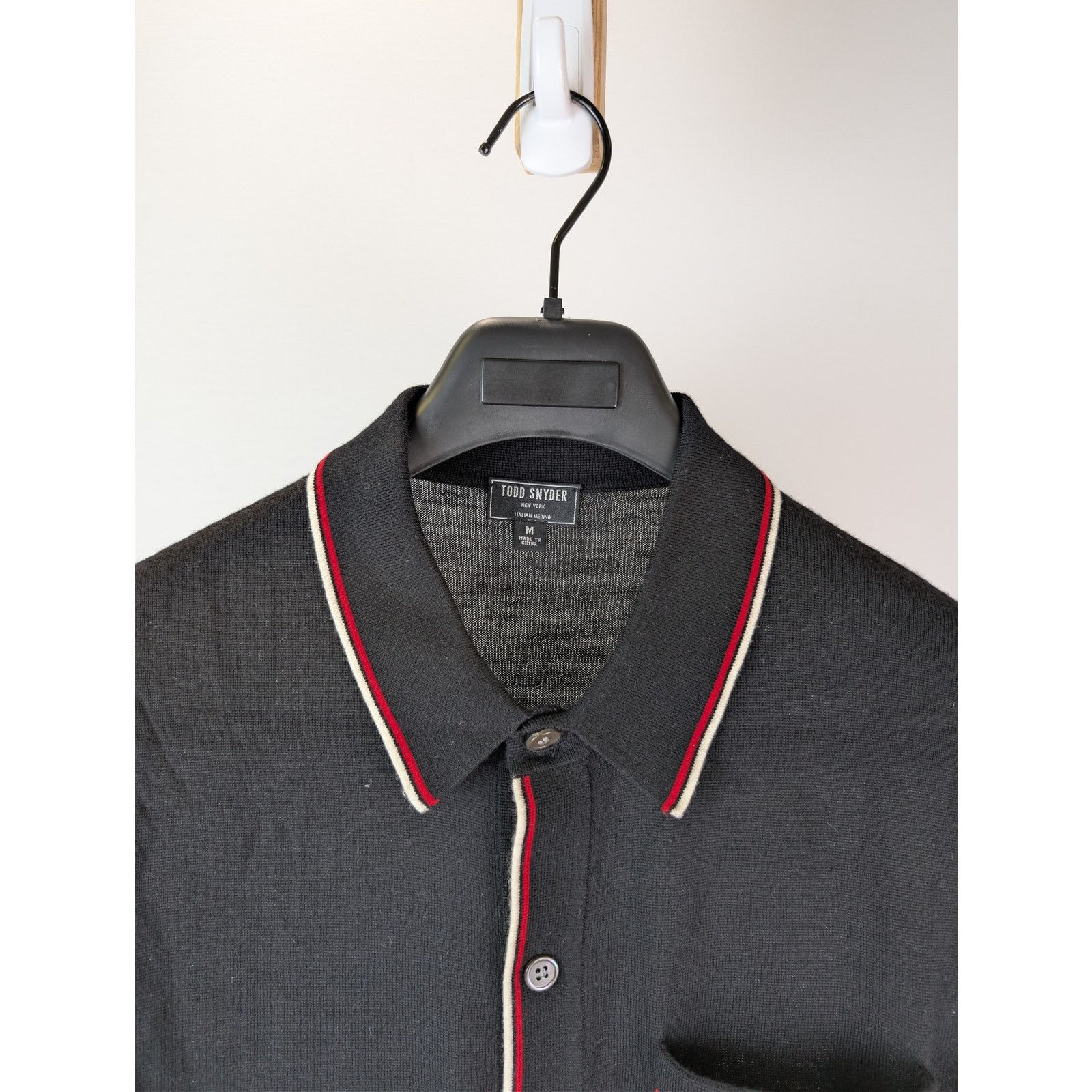 Todd Snyder o1rshd1 CC20 Long Sleeve Full Placket Tipped Polo Sweater Size US M / EU 48-50 / 2 - 9 Thumbnail