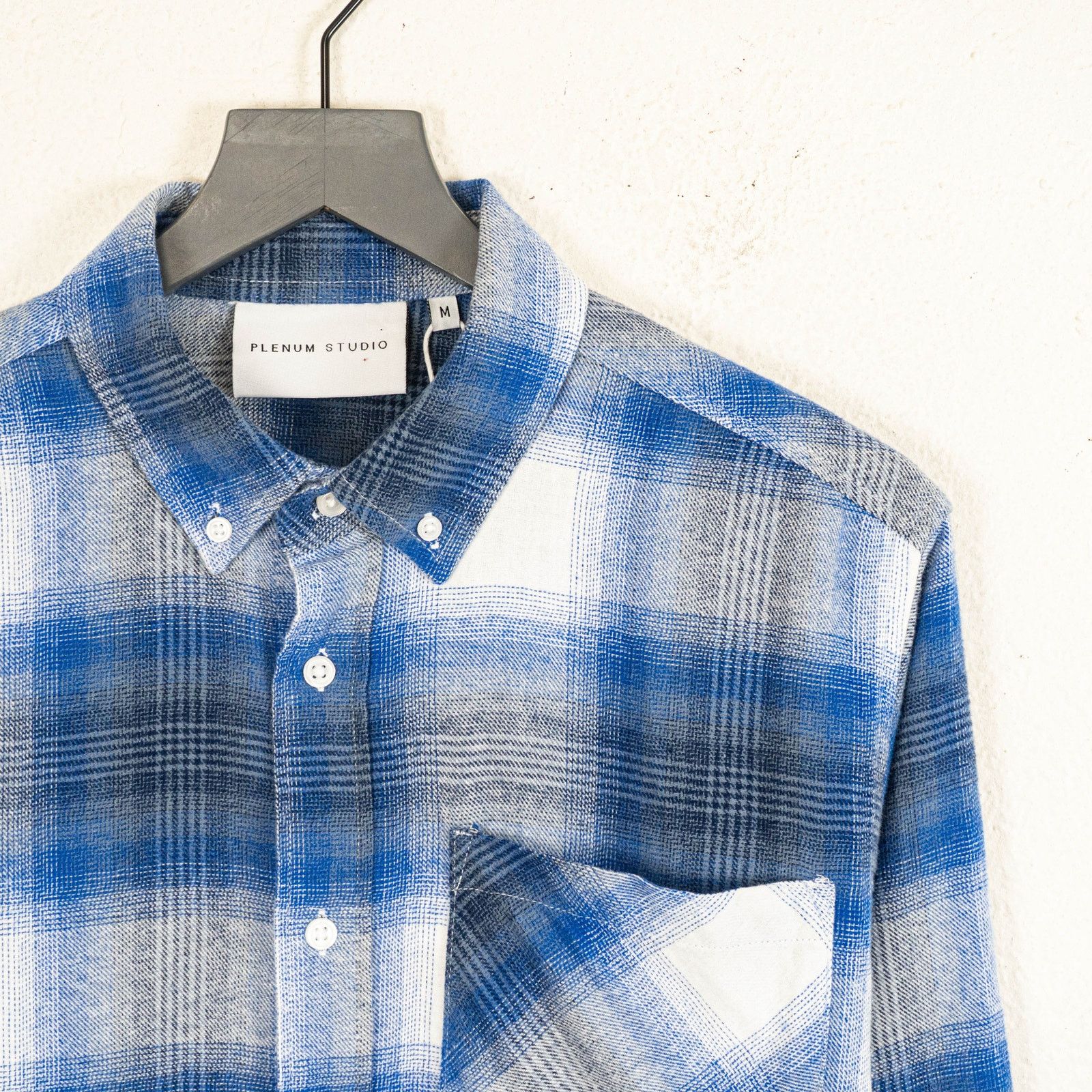 Other PLENUM STUDIO Markeaton Navy Check LS Flannel Shirt M Size US M / EU 48-50 / 2 - 5 Thumbnail