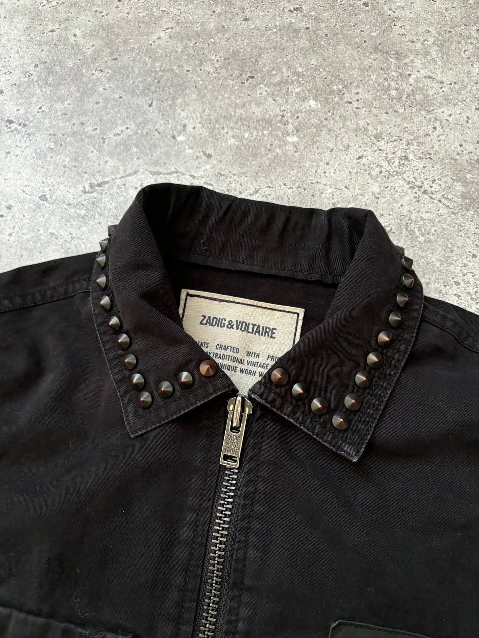 Zadig & Voltaire Denim Military Multipocket Spike Jacket Size US M / EU 48-50 / 2 - 4 Thumbnail