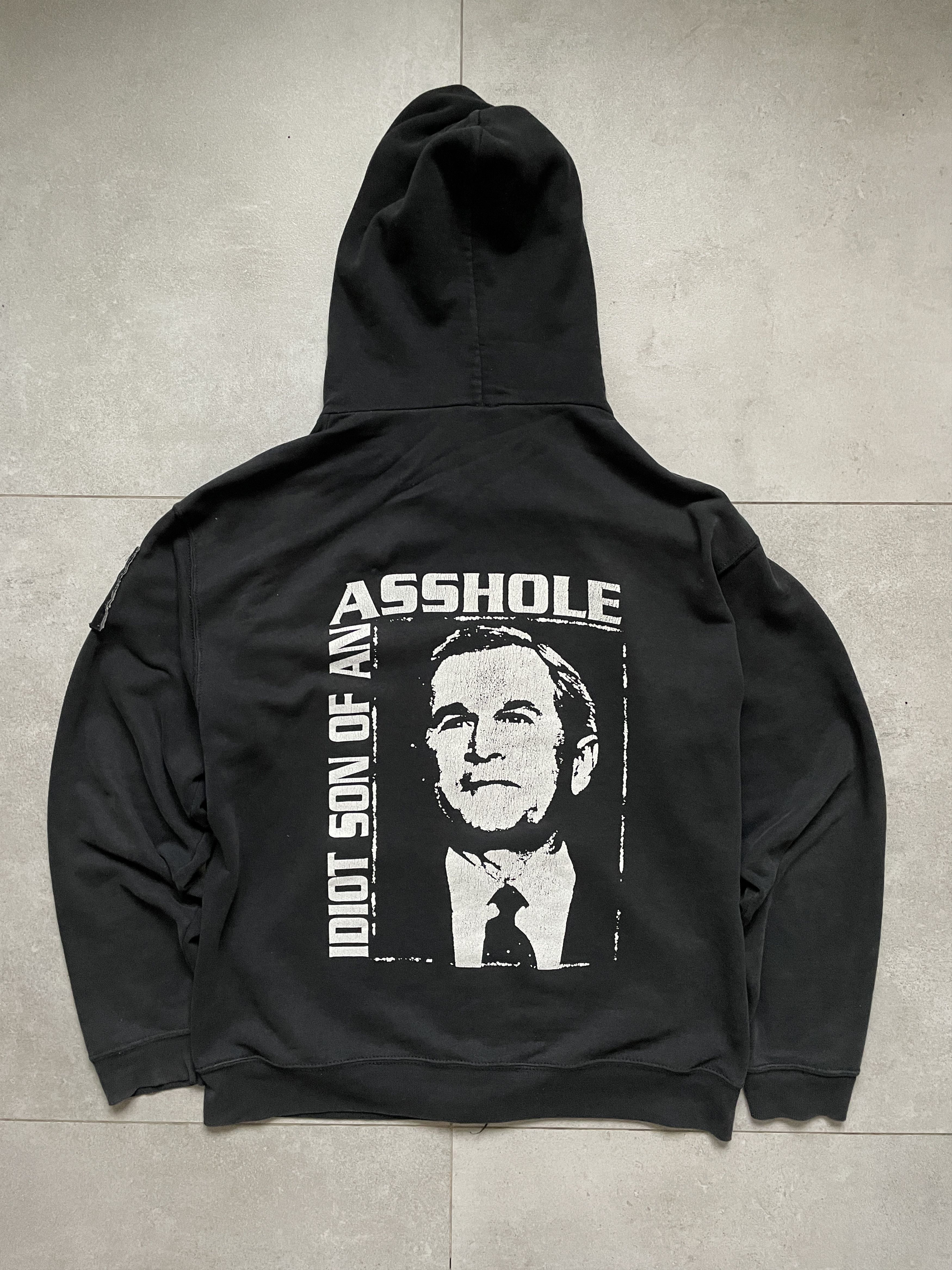 Band Tees × Vintage VINTAGE NOFX IDIOT SON OF ASSHOLE GEORGE BUSH ZIP HOODIE Size US L / EU 52-54 / 3 - 1 Thumbnail