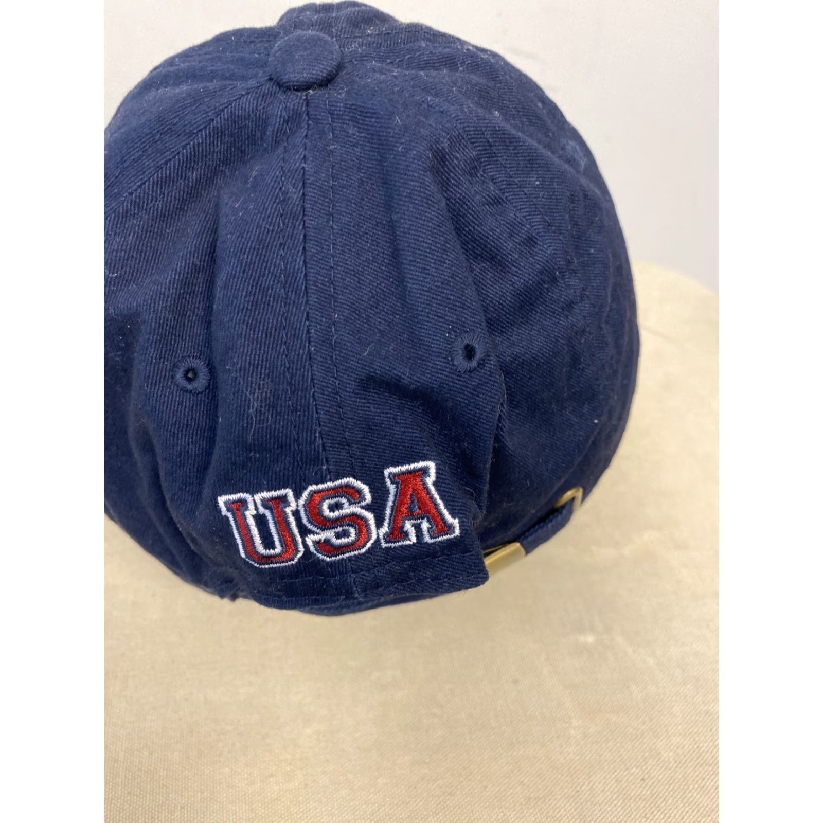 Vintage USA Cap Hat Cotton Navy Blue Patriotic Army Cap / 182 Adjustable Unisex Cadet Military Twill Embroidered Hat – Casual, All Seasons, Unbranded Size ONE SIZE - 3 Thumbnail