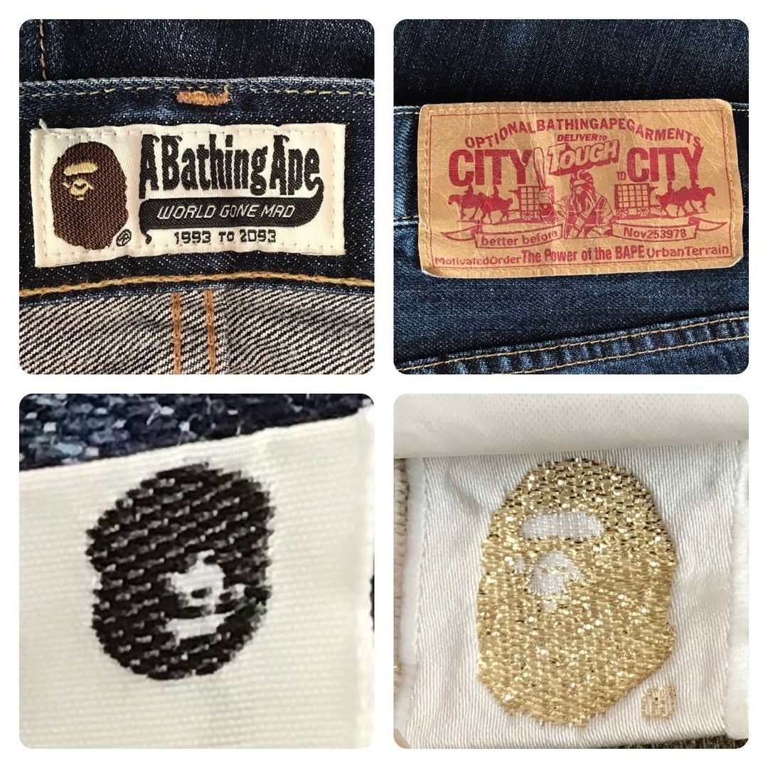 Bape BAPE Milo embroidered denim shorts a bathing ape ★size M Size US 32 / EU 48 - 7 Thumbnail