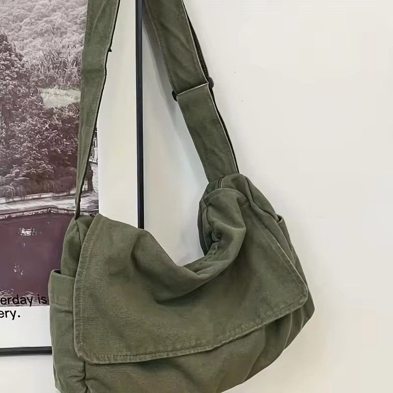 Japanese Brand Minimalist Flap Messenger Bag Size ONE SIZE - 1 Thumbnail
