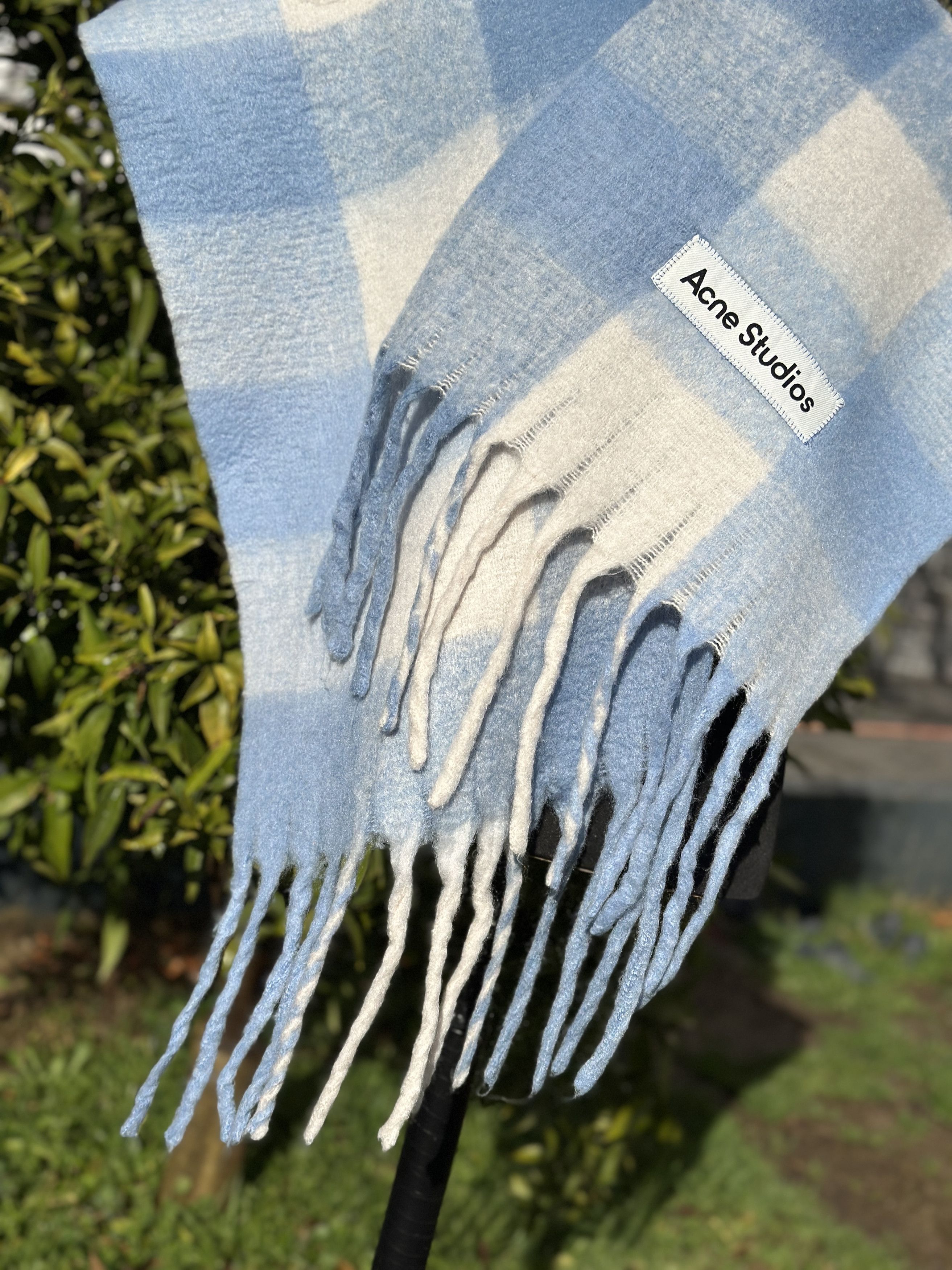 Acne Studios Acne Studios Multicolor Checked Wool Mohair Scarf Unisex Size ONE SIZE - 8 Thumbnail