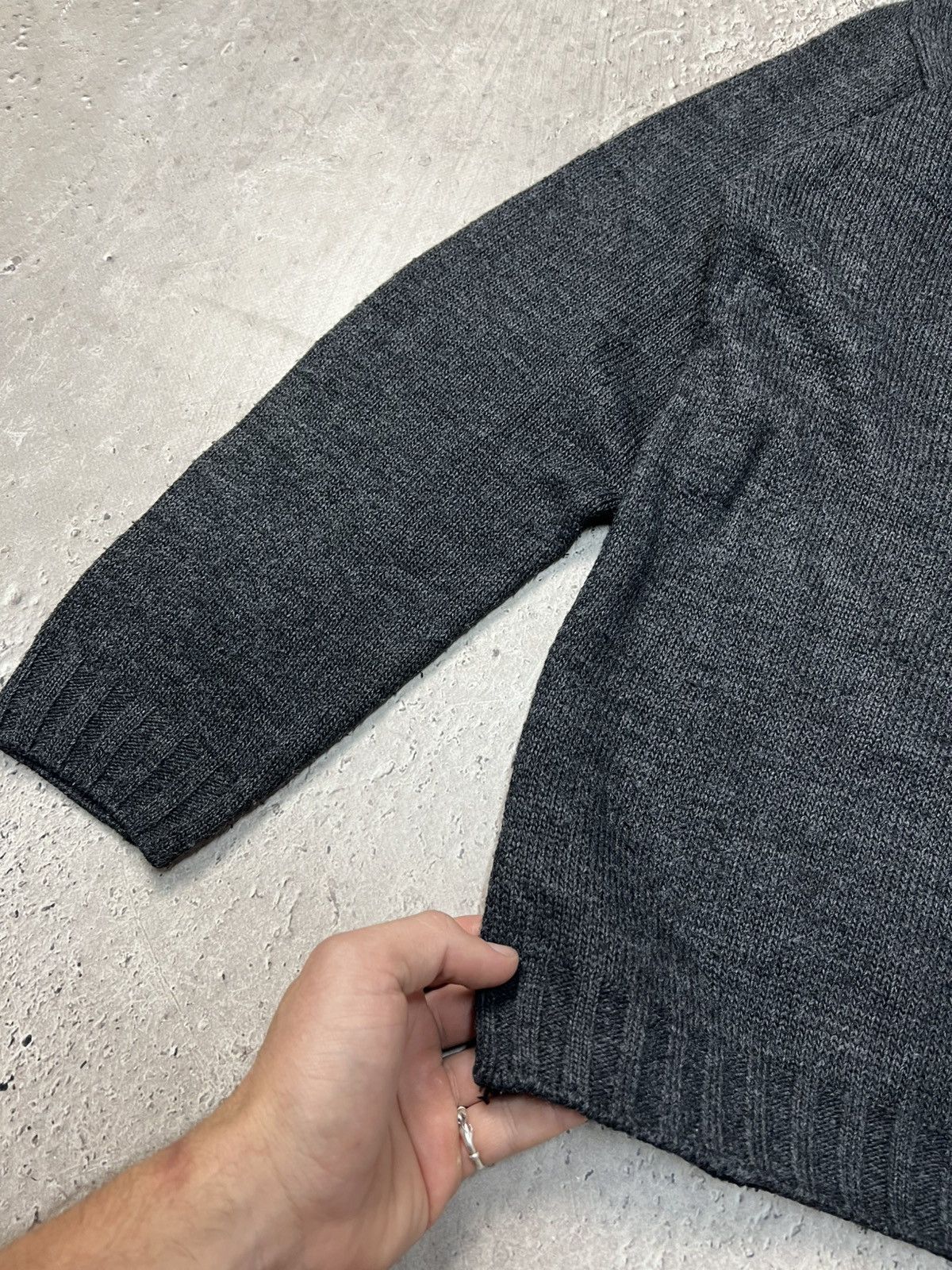 Diesel × Vintage Vintage Diesel Knit Sweater Big Log 90s Ripped wool Size US M / EU 48-50 / 2 - 7 Thumbnail
