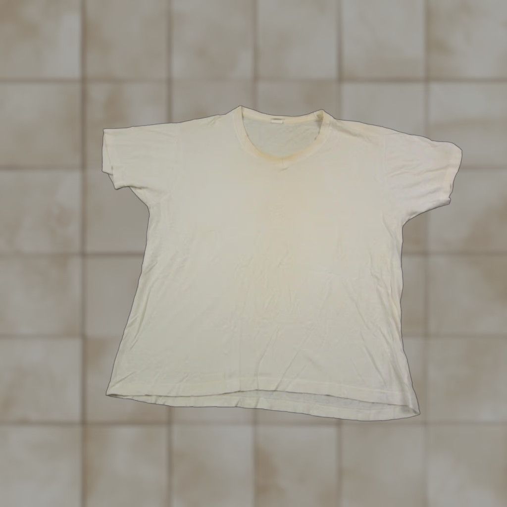 Fruit Of The Loom VINTAGE Fruit of the Loom Shirt Mens M White V-Neck Short Sleeve 80s 90s Size US M / EU 48-50 / 2 - 1 Thumbnail