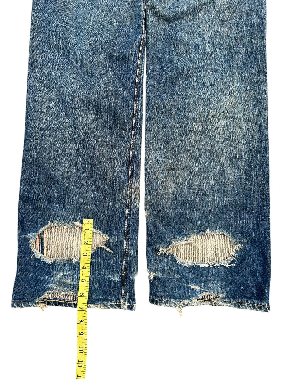 Kapital Thrashed Vintage Lee Riders Selvedge Rusty Denim Jeans Size US 35 - 21 Thumbnail