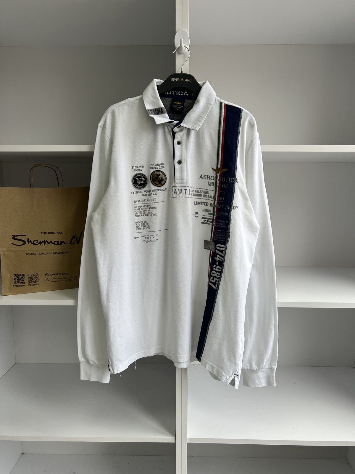 Aeronautica Militare × Vintage Vintage Aeronautica Militare Rugby Shirt Size US XXL / EU 58 / 5 - 1 Thumbnail