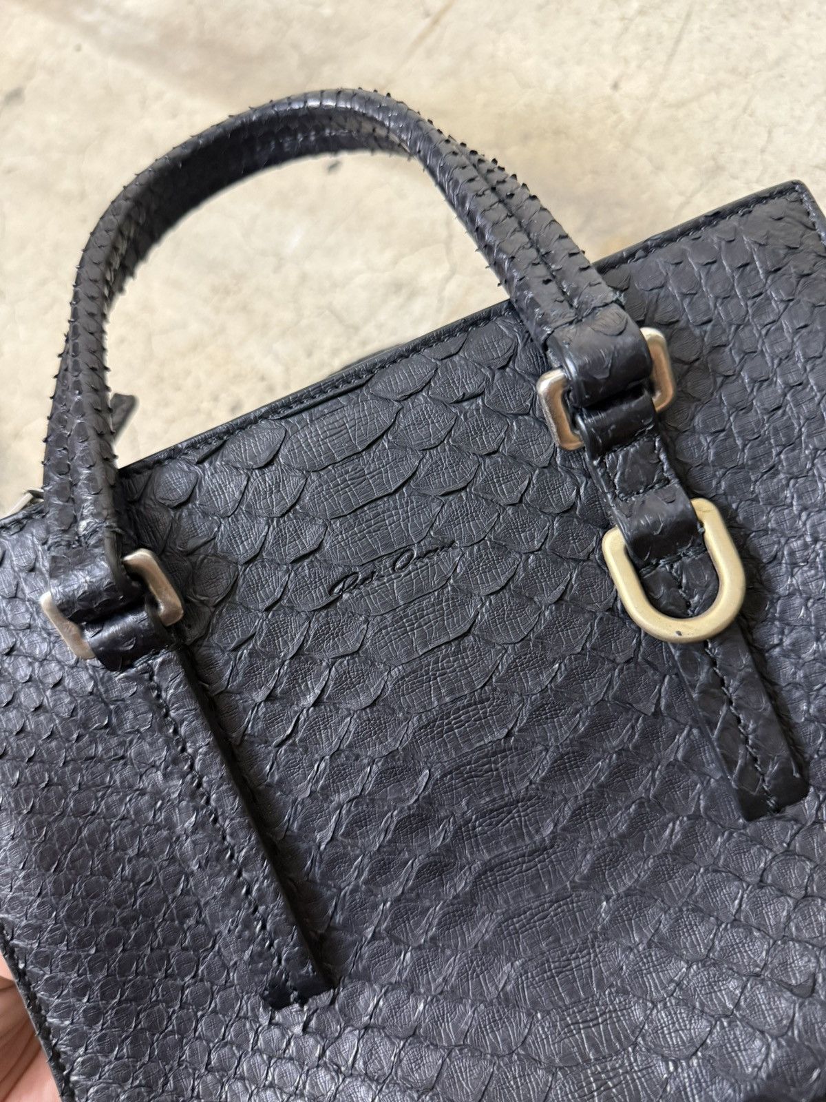 Rick Owens Rick Owens Python Handbag – SS18 “Dirt” Collection Size ONE SIZE - 3 Thumbnail