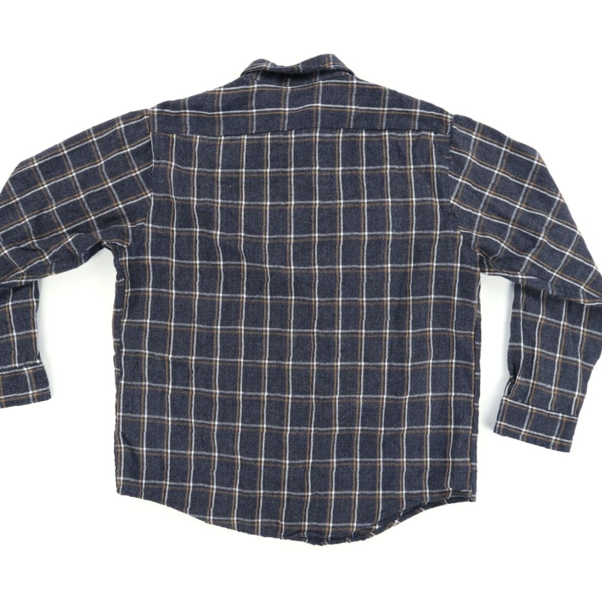 Sears VTG Sears Shirt Plaid Navy Blue 1970s Button Up Long Sleeve Men L Size US L / EU 52-54 / 3 - 4 Thumbnail