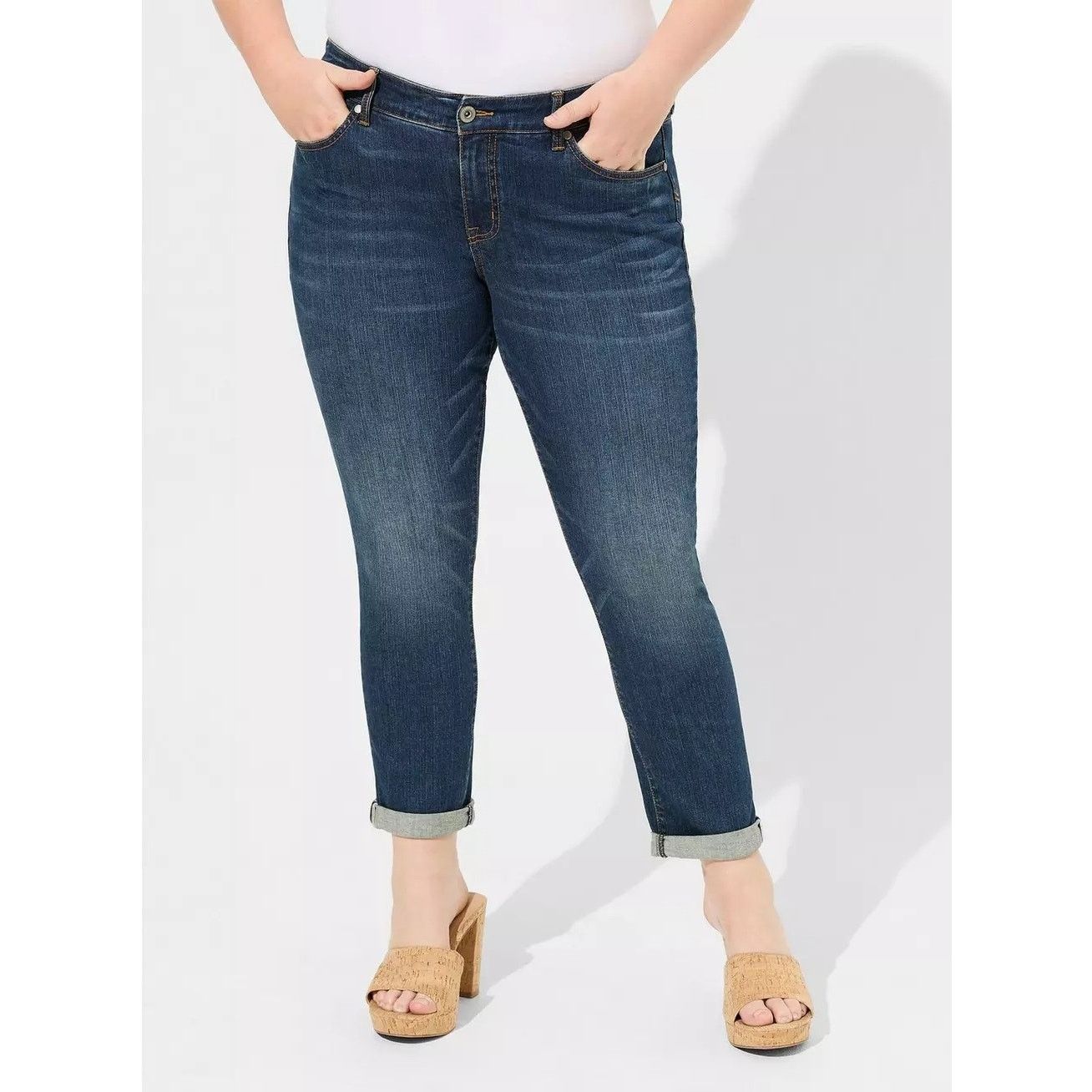 Other Torrid Mid Rise Straight Boyfriend Jeans Womens 14R Size 36" / US 14 / IT 50 - 8 Thumbnail