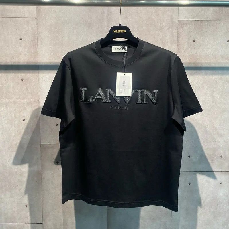 Lanvin Lanvin Men's Black Cotton T-Shirt Summer 0089 Size US L / EU 52-54 / 3 - 1 Thumbnail