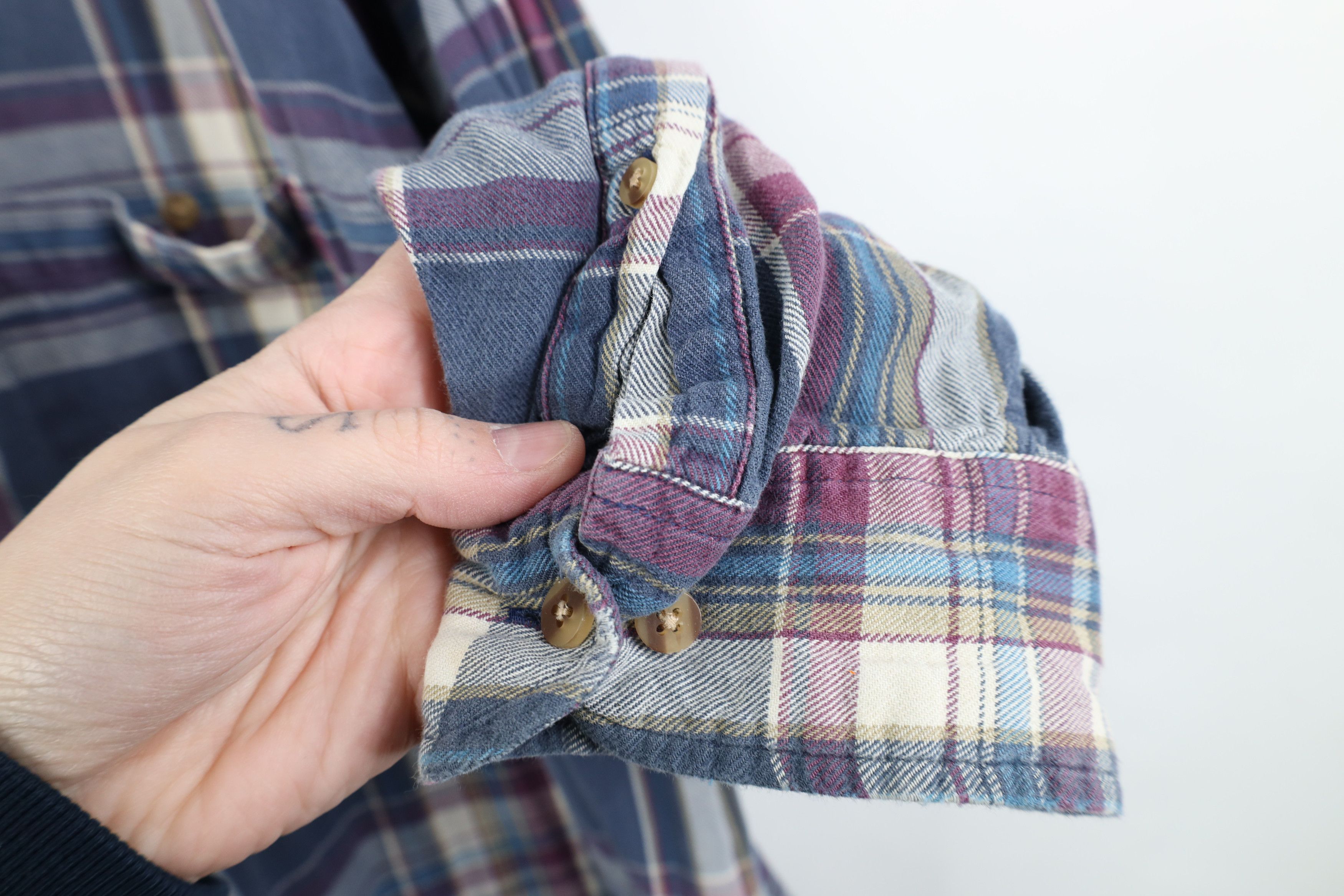 Vintage Vintage 90s Streetwear Collar Flannel Button Down Shirt Size US XXL / EU 58 / 5 - 8 Thumbnail