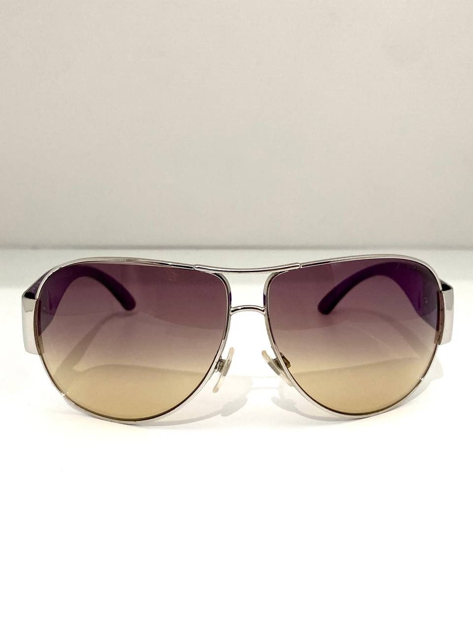 Chanel Chanel CC Logo Oversized Wrap Aviator 4128 Sunglasses Y2K Size ONE SIZE - 9 Thumbnail