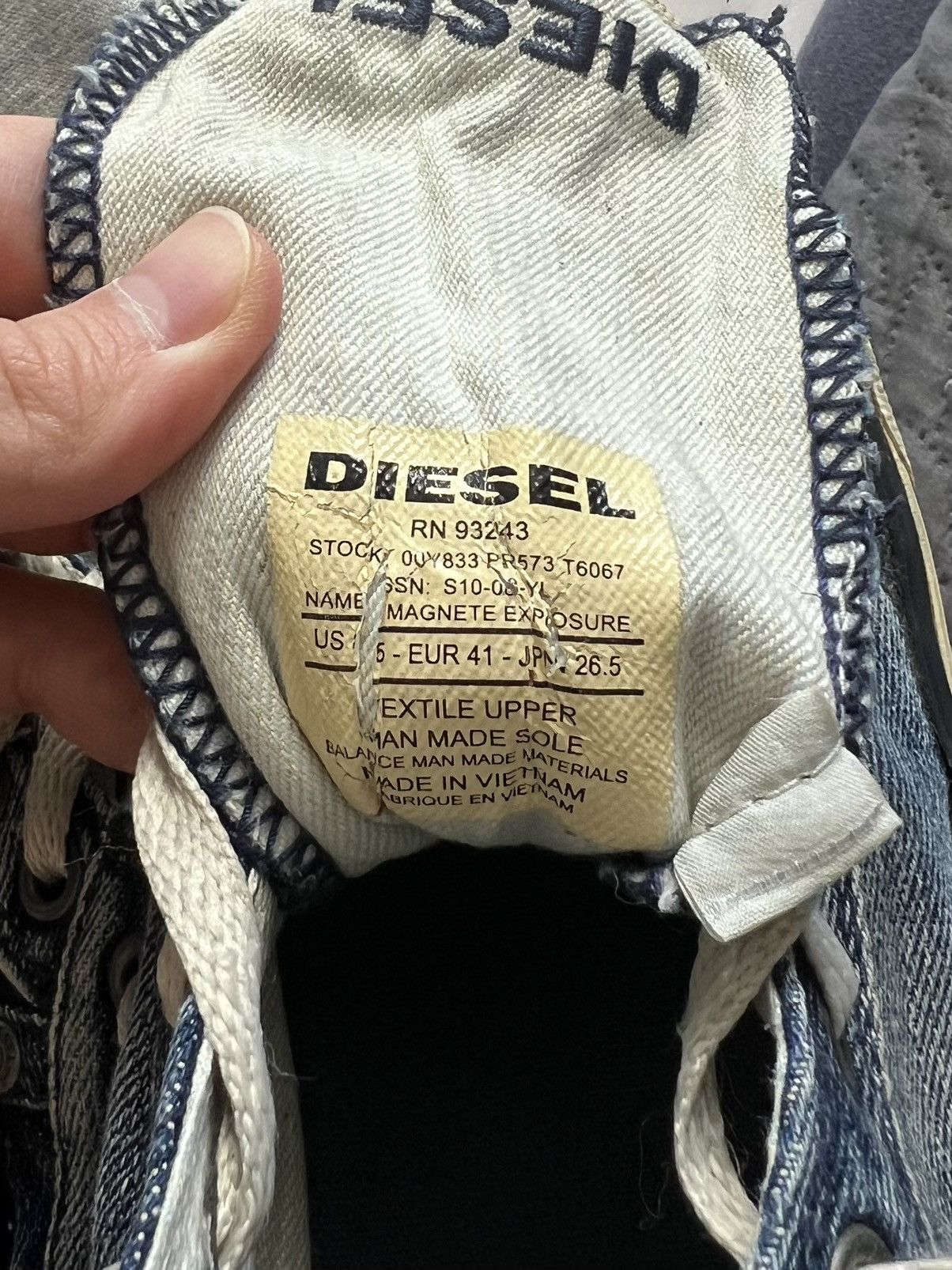 Diesel Shoes Diesel denim jeans vintage y2k skate sneakers hip hop Size US 8.5 / EU 41-42 - 5 Thumbnail