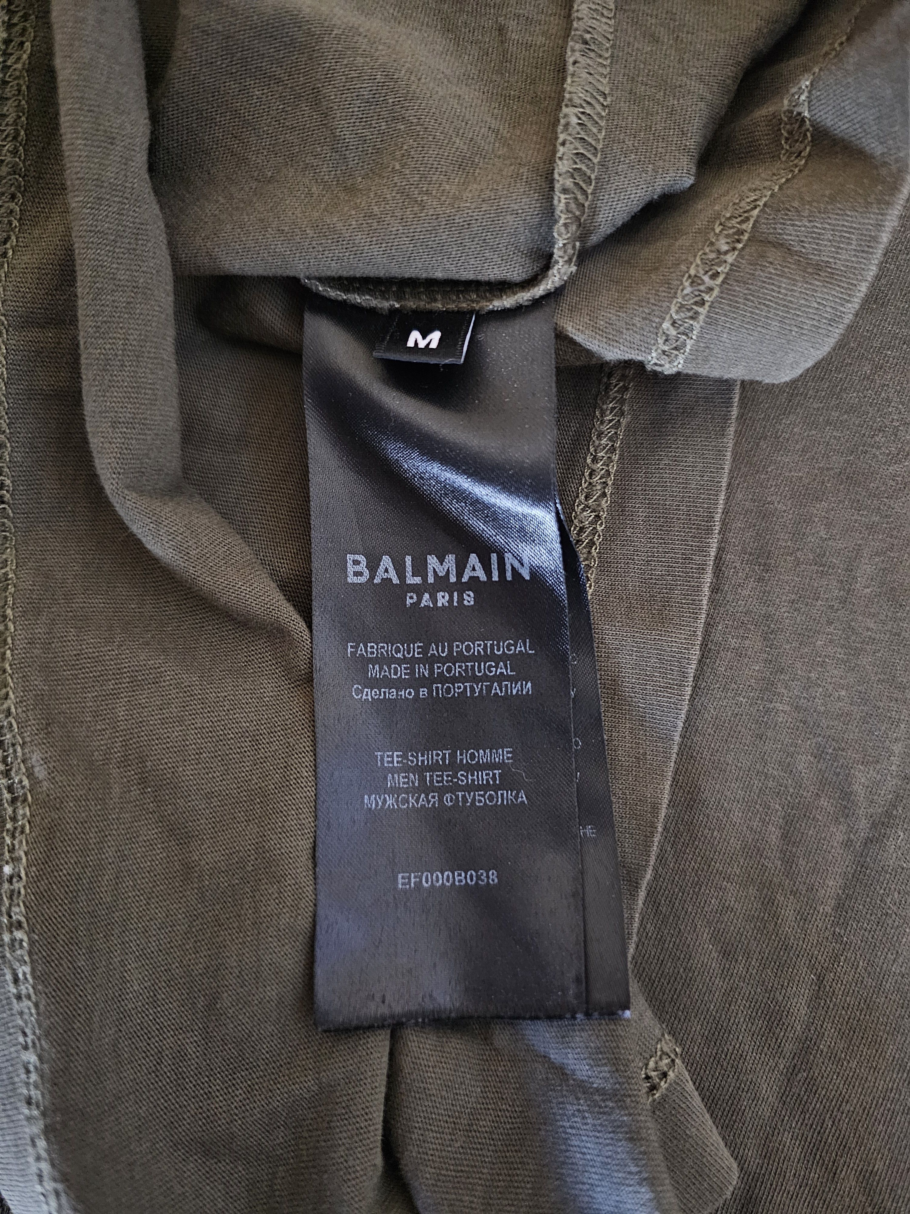 Balmain Balmain Men's Embossed Logo T-Shirt Size M Size US M / EU 48-50 / 2 - 5 Thumbnail