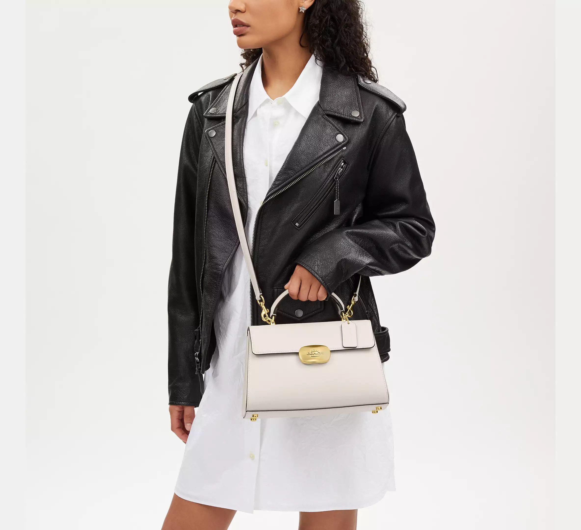 Coach Eliza Top Handle Gold/chalk CP006 Size ONE SIZE - 10 Thumbnail