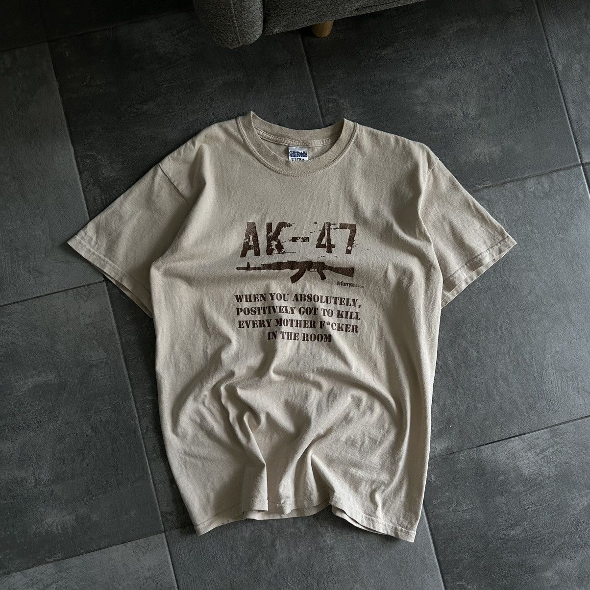 Japanese Brand × Vintage Vintage Japanese Style AK-47 T-shirts Big Logo Joke Humor Size US M / EU 48-50 / 2 - 4 Thumbnail